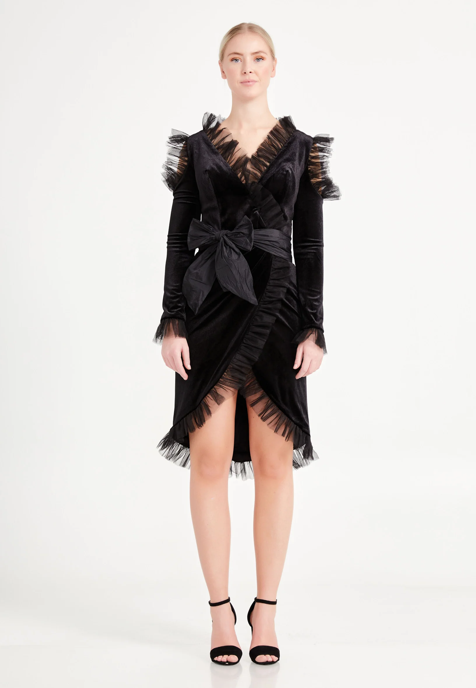 Long Sleeve Maxi Velvet Column Regular Cocktail Dress brq1070
