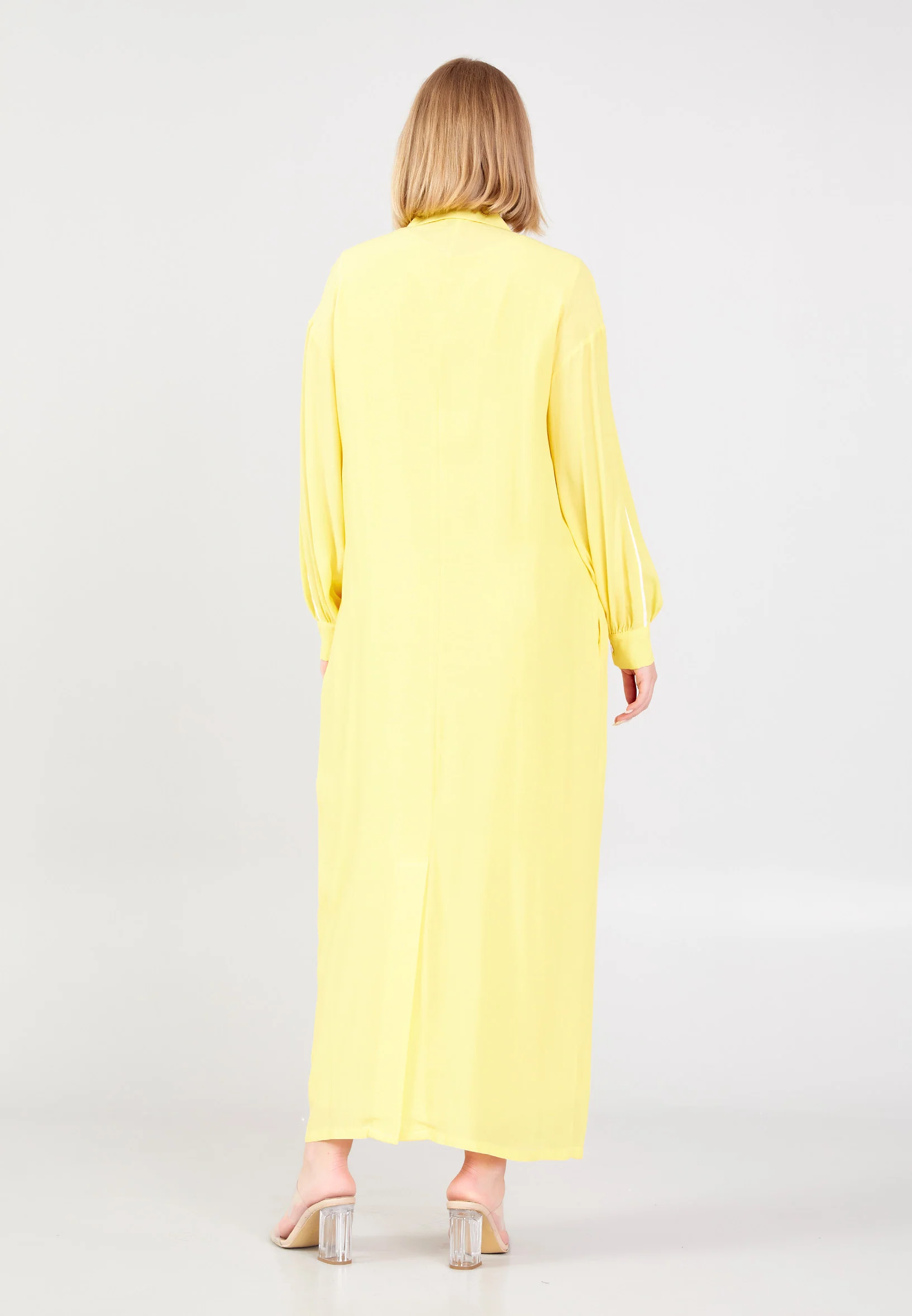 Long Sleeve Maxi Viscose Column Regular Casual Dress huk02e051 - Image 2