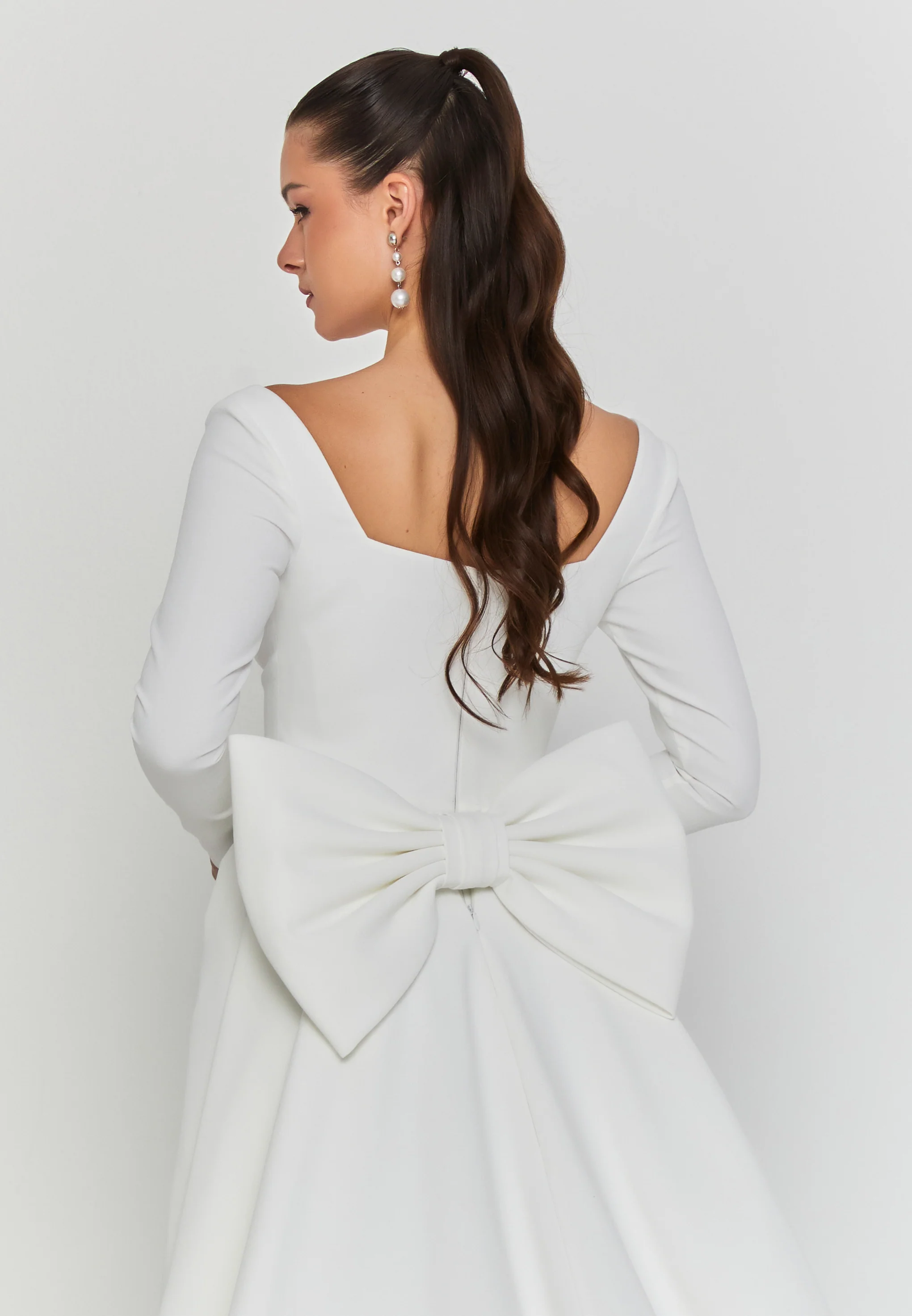 Long Sleeve Maxi Viscose Regular Wedding Dress ssc011 - Image 3