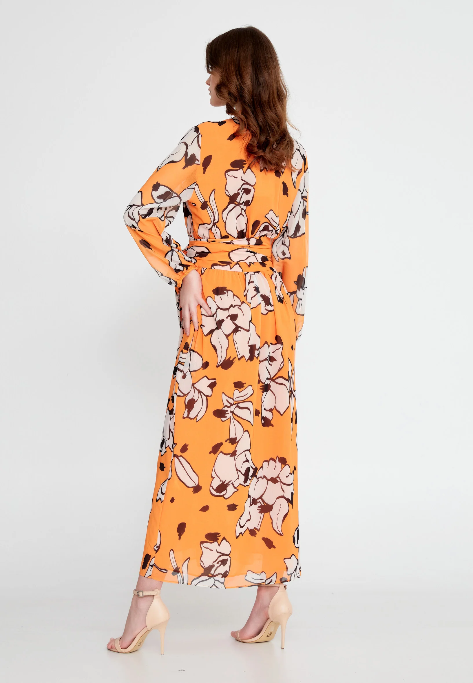 Long Sleeve Midi Chiffon Column Regular Casual Dress ber23y5105 - Image 10