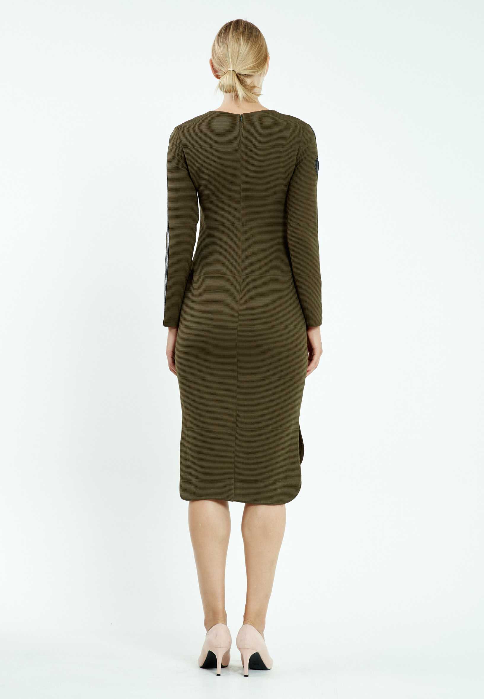 Long Sleeve Midi Lycra Bodycon Regular Casual Dress mis19581 - Image 2