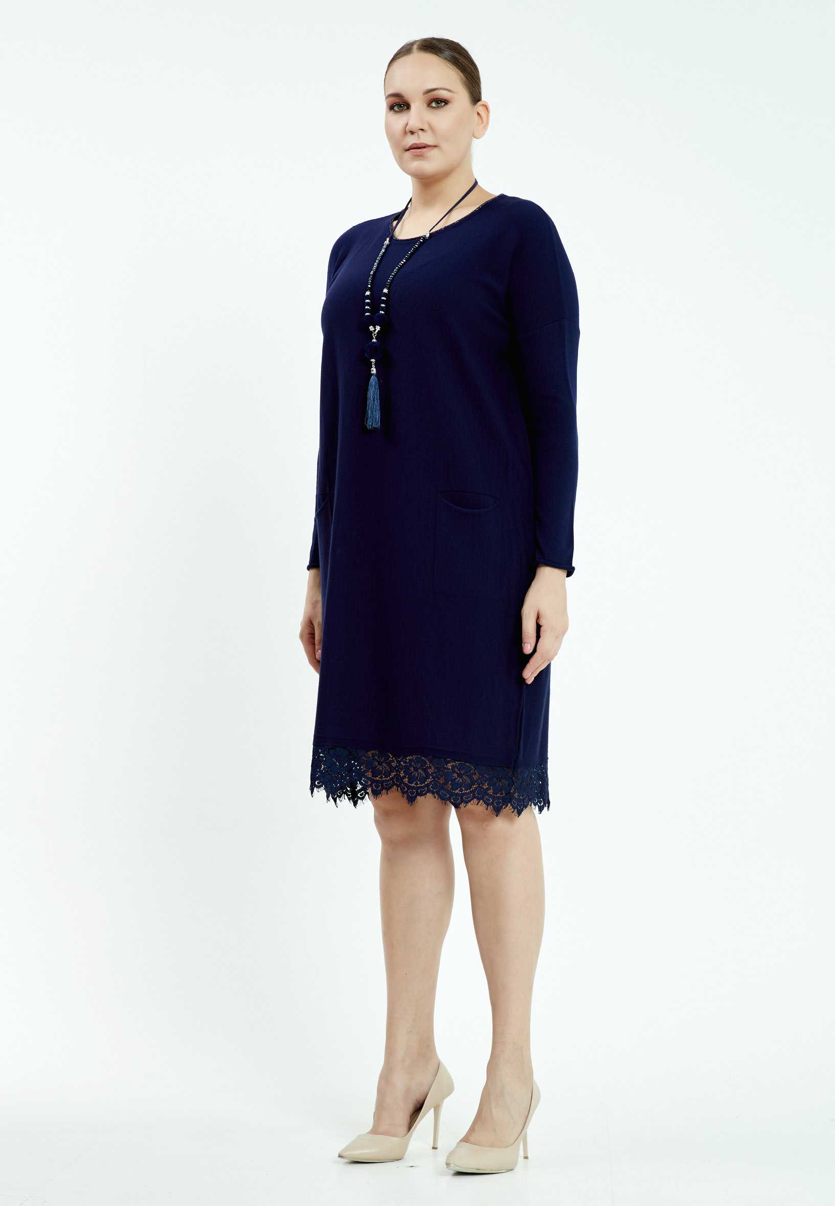 Long Sleeve Midi Lycra Column Plus Size Casual Dress ayb19k8117-2 - Image 7