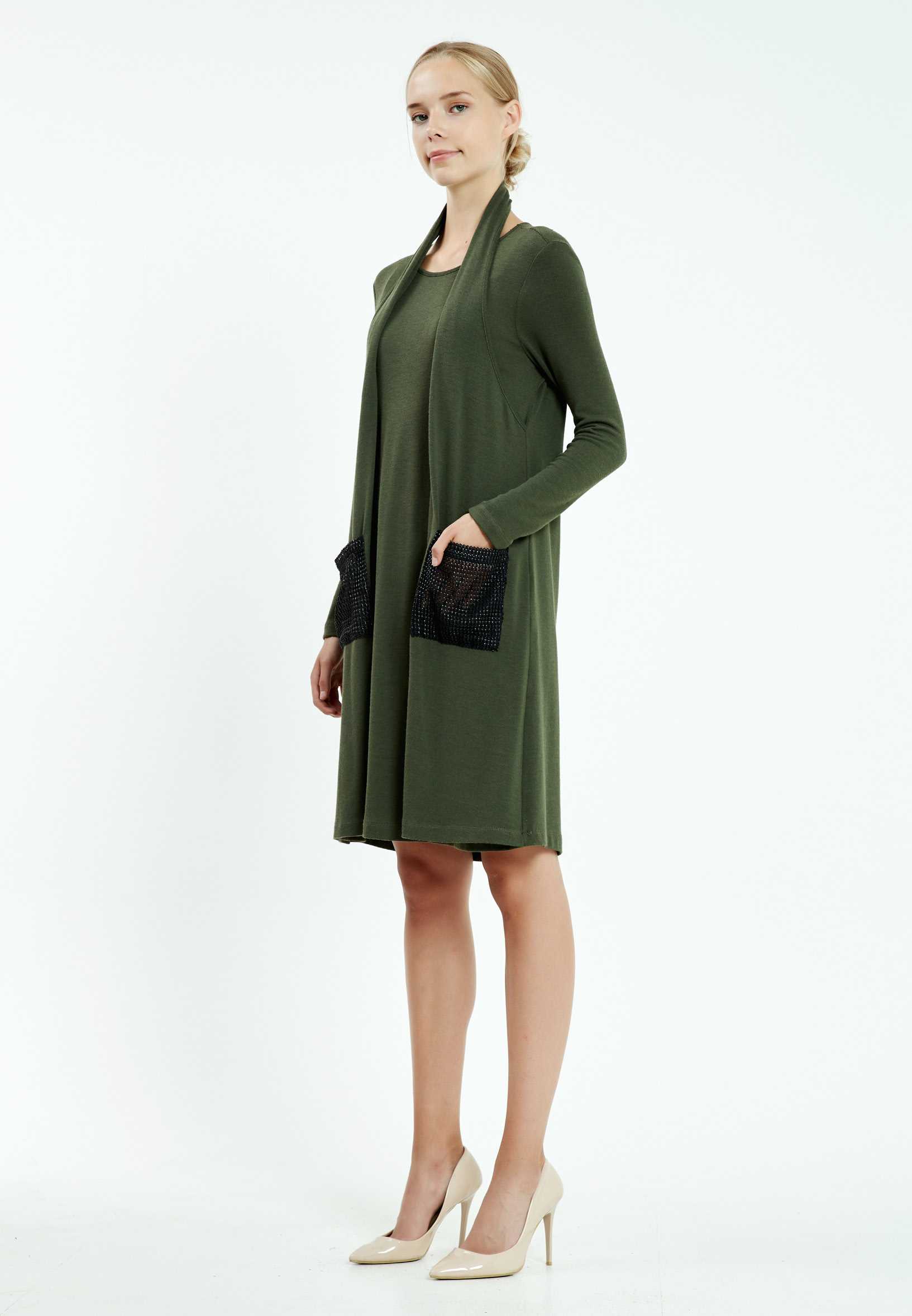 Long Sleeve Midi Lycra Column Regular Casual Dress mis18275 - Image 7