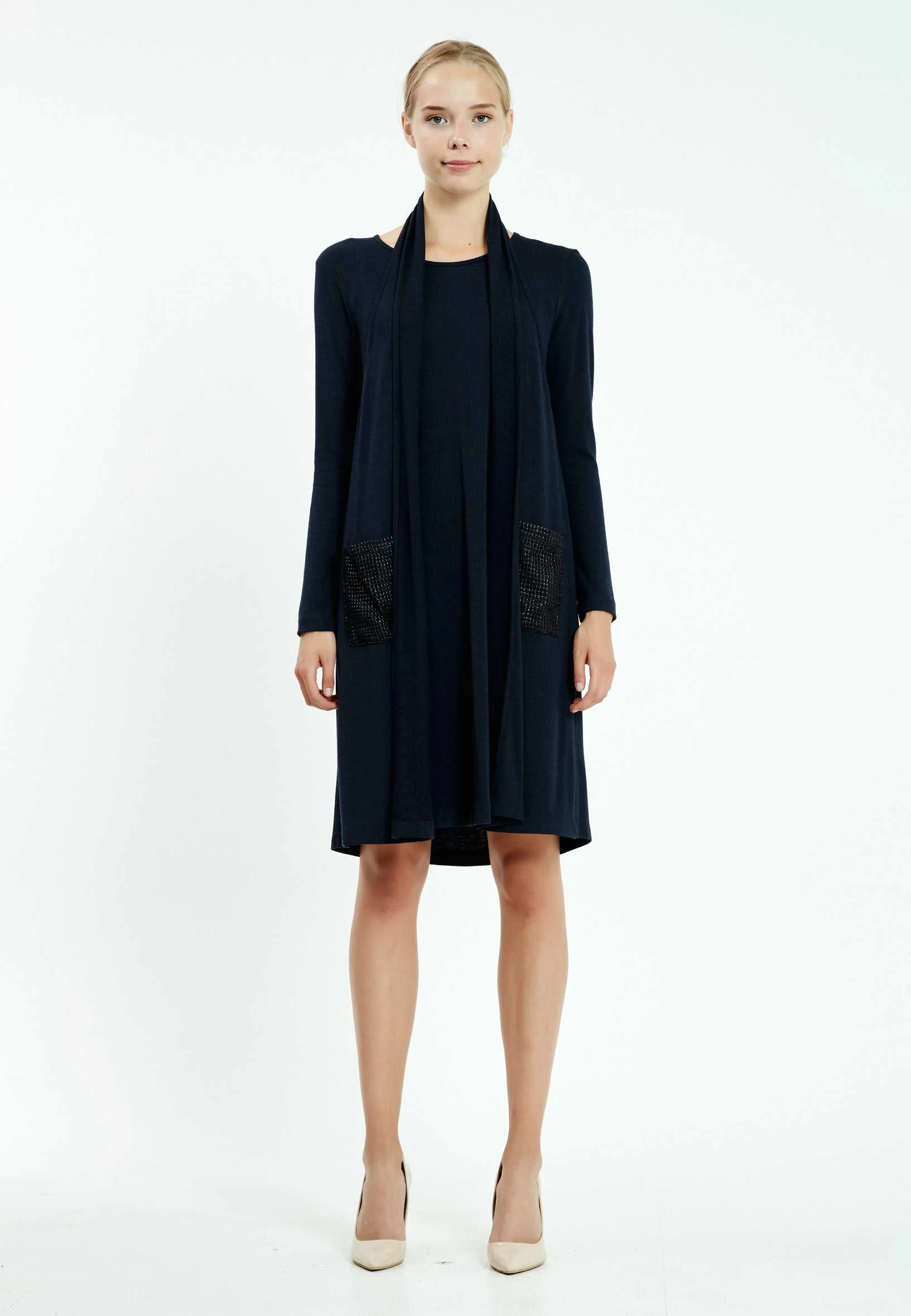 Long Sleeve Midi Lycra Column Regular Casual Dress mis18275 - Image 9