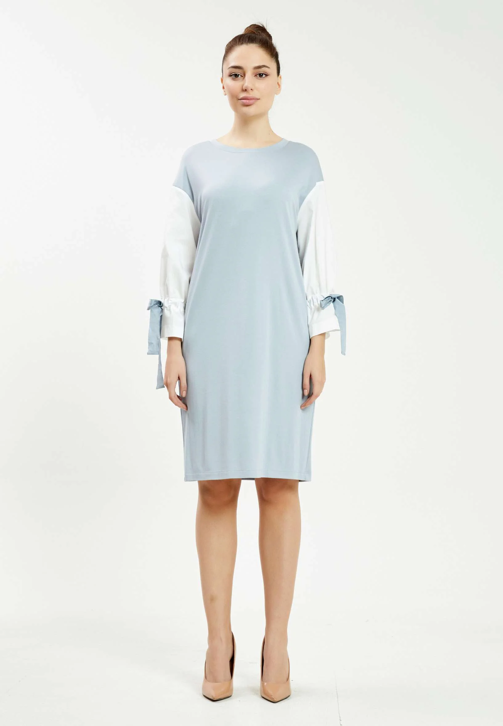Long Sleeve Midi Lycra Column Regular Casual Dress mis19543