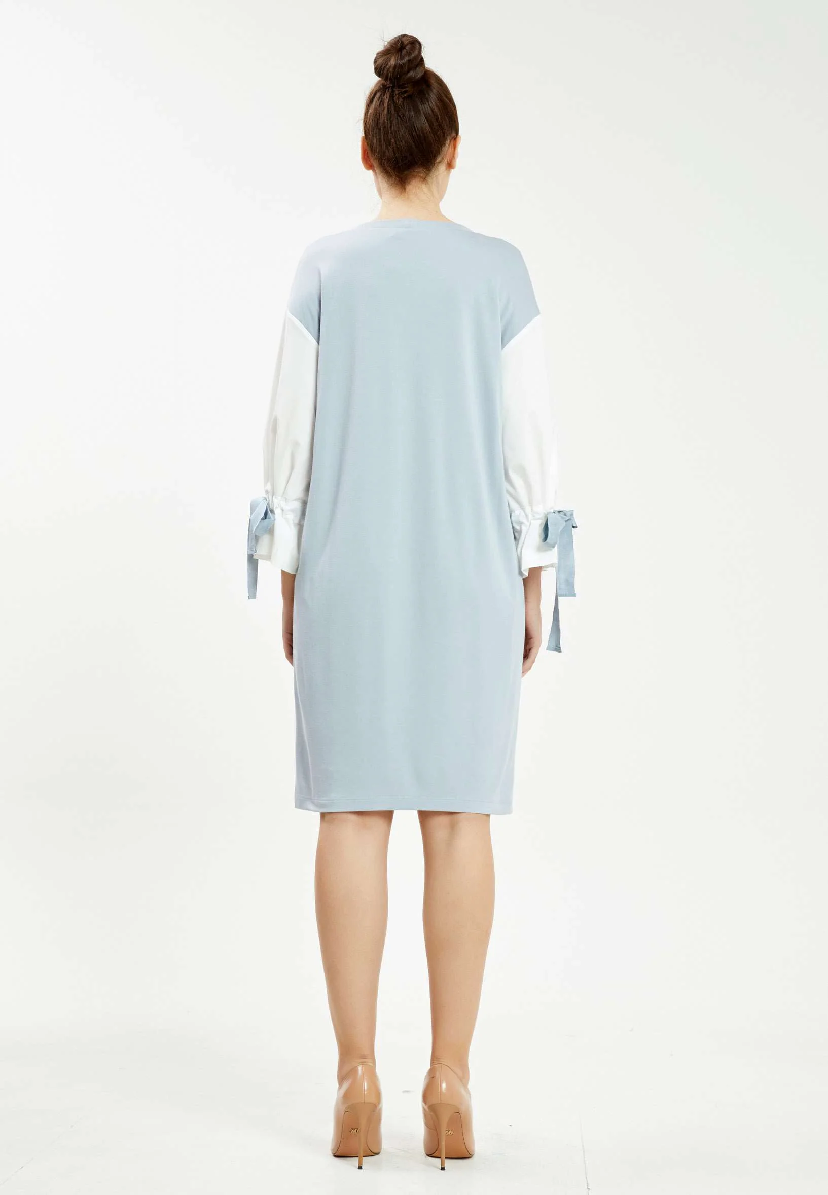 Long Sleeve Midi Lycra Column Regular Casual Dress mis19543 - Image 2