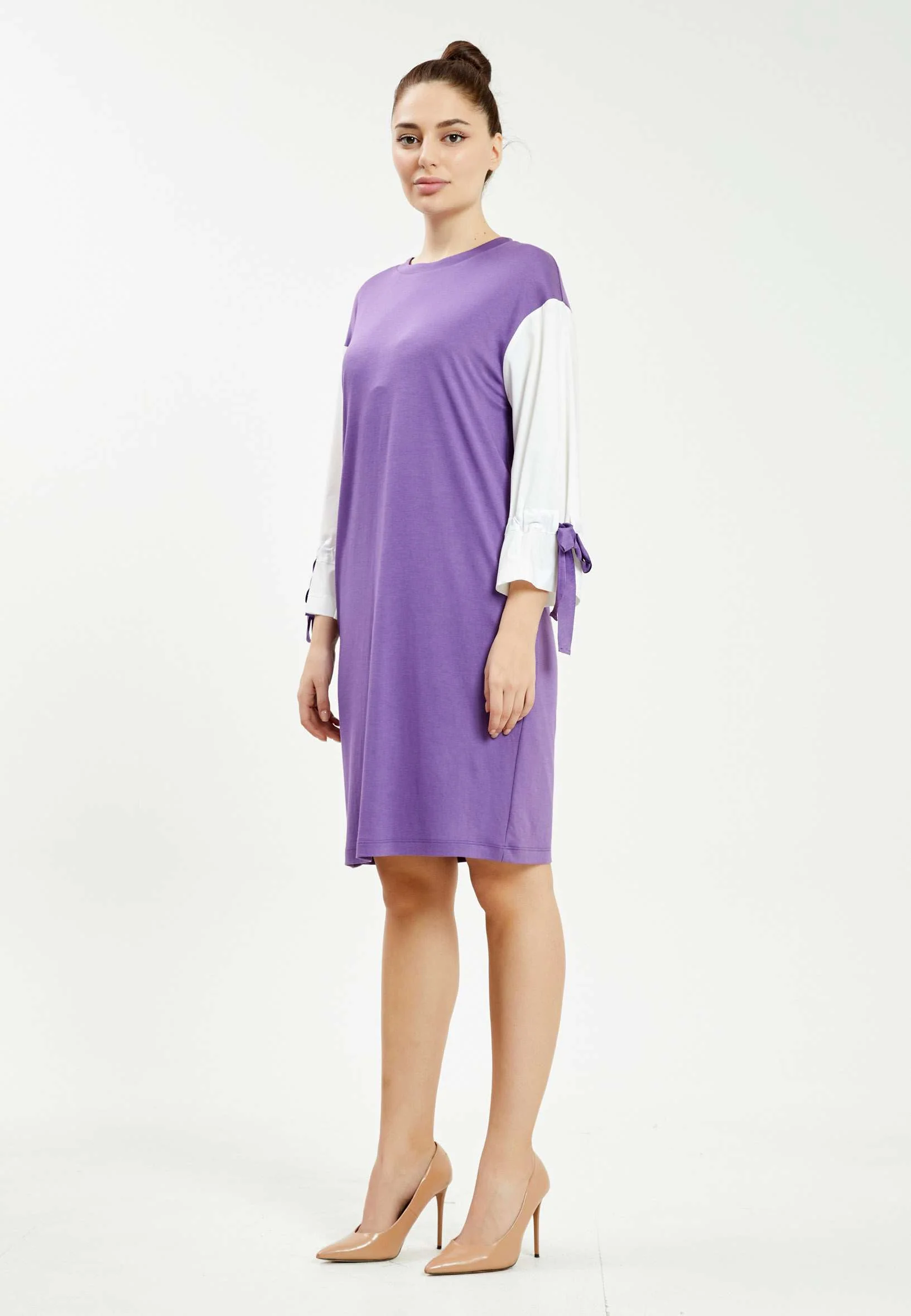 Long Sleeve Midi Lycra Column Regular Casual Dress mis19543 - Image 6