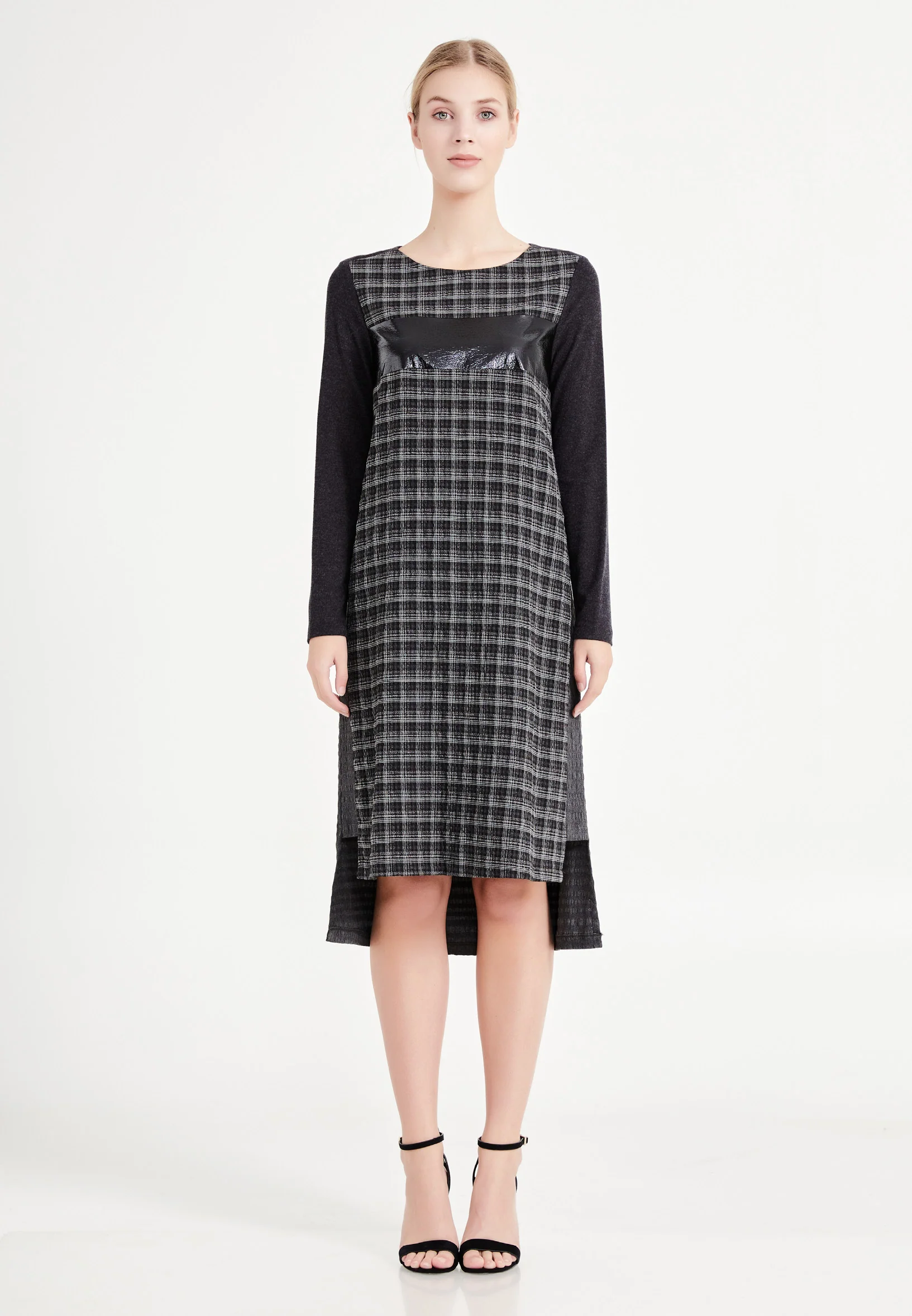 Long Sleeve Midi Lycra Column Regular Casual Dress mis19575