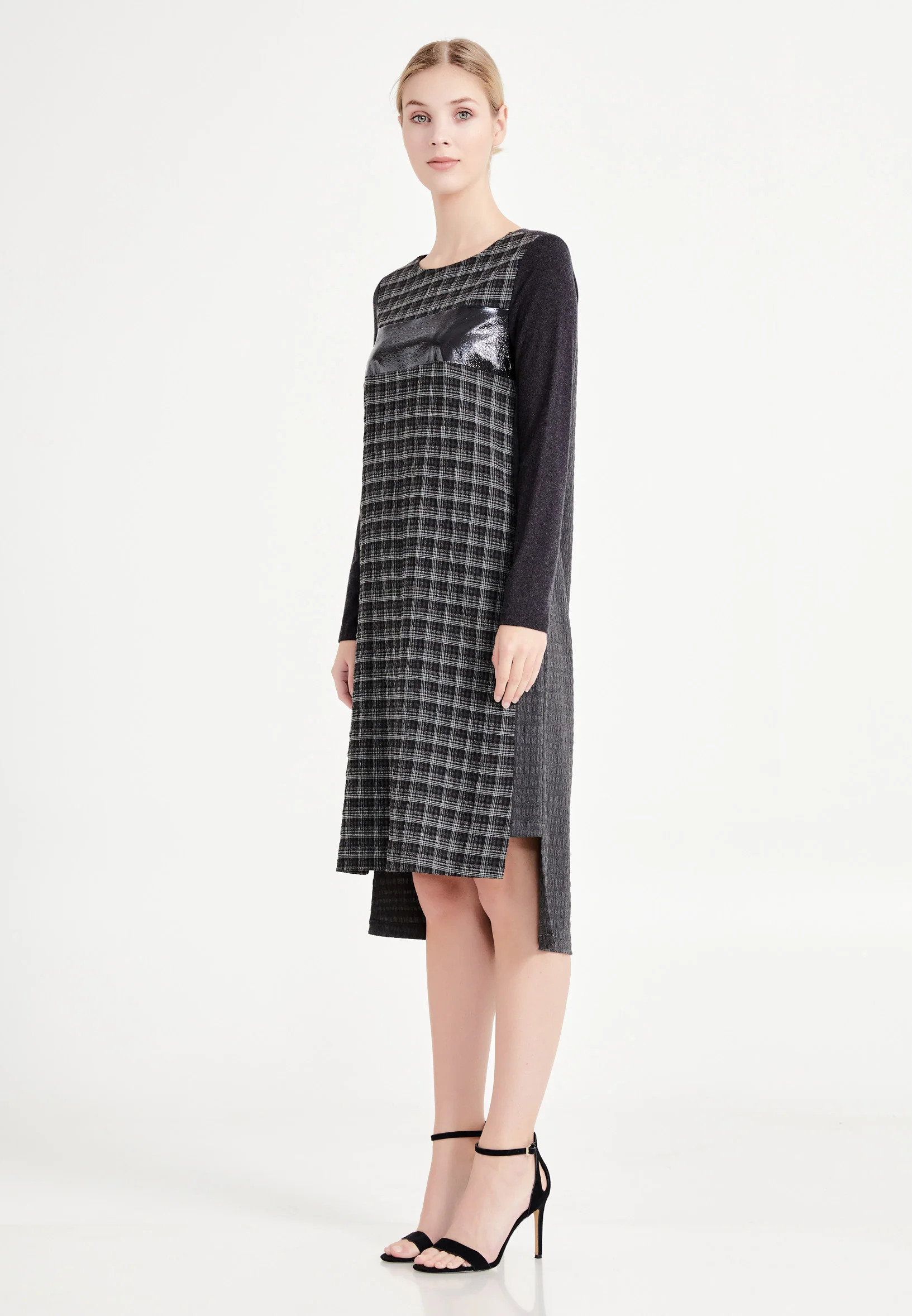 Long Sleeve Midi Lycra Column Regular Casual Dress mis19575 - Image 3