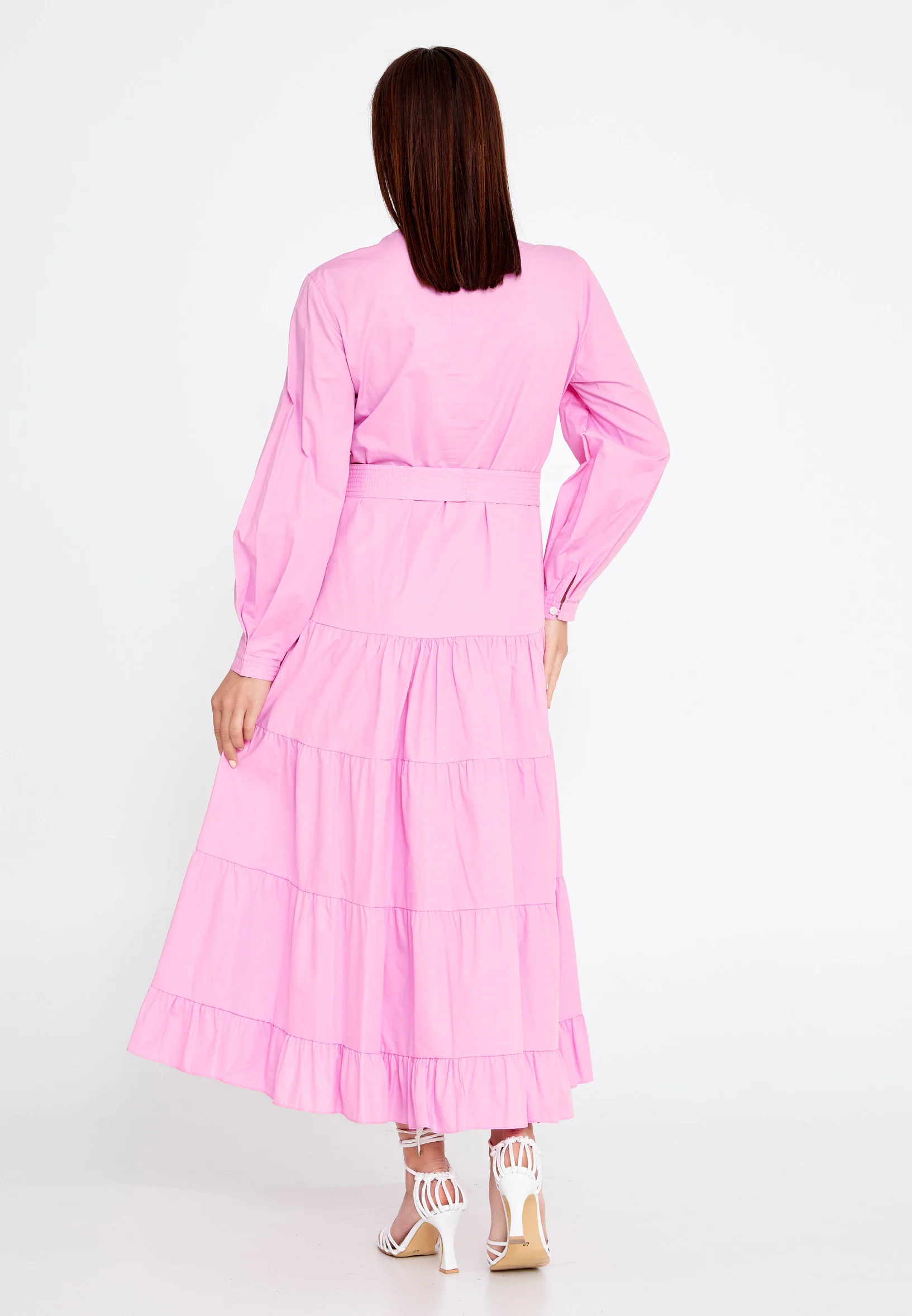 Long Sleeve Midi Polyester Column Regular Casual Dress ber23y5109 - Image 6