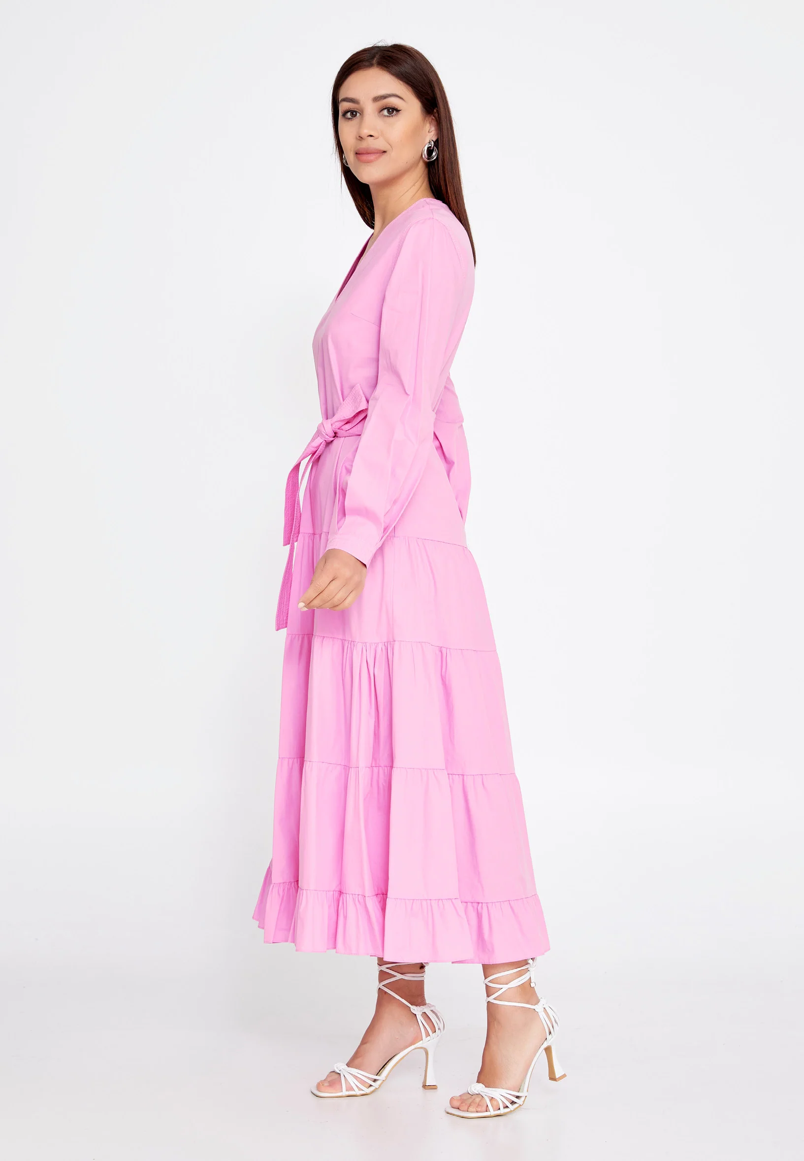 Long Sleeve Midi Polyester Column Regular Casual Dress ber23y5109 - Image 7