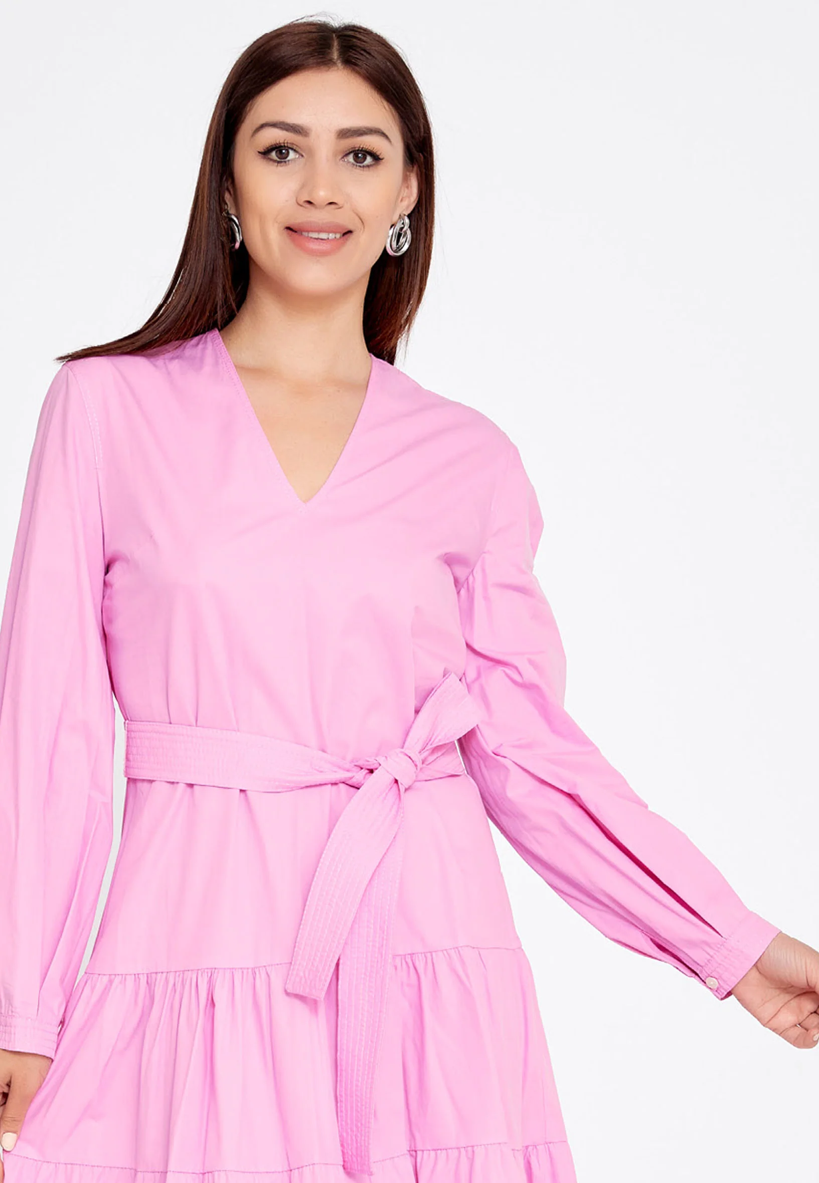 Long Sleeve Midi Polyester Column Regular Casual Dress ber23y5109 - Image 8