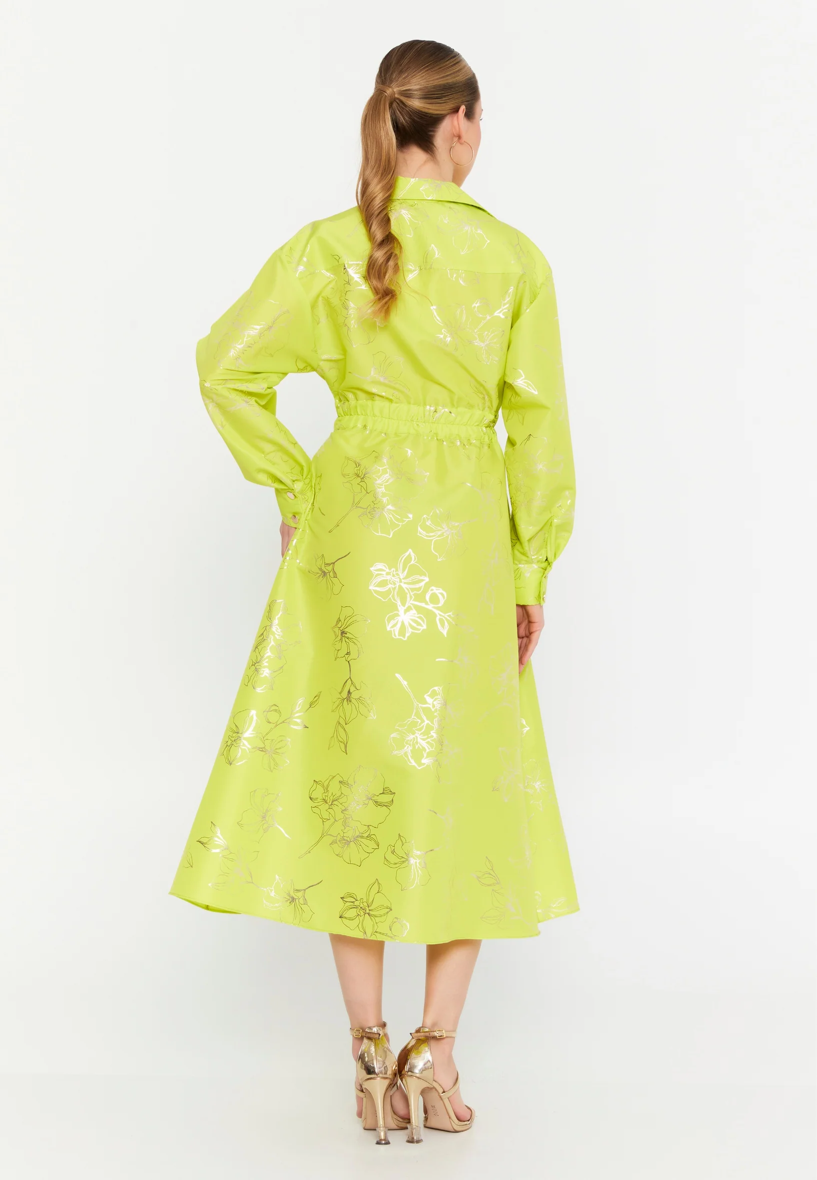 Long Sleeve Midi Polyester Column Regular Casual Dress gllk25ge008 - Image 10