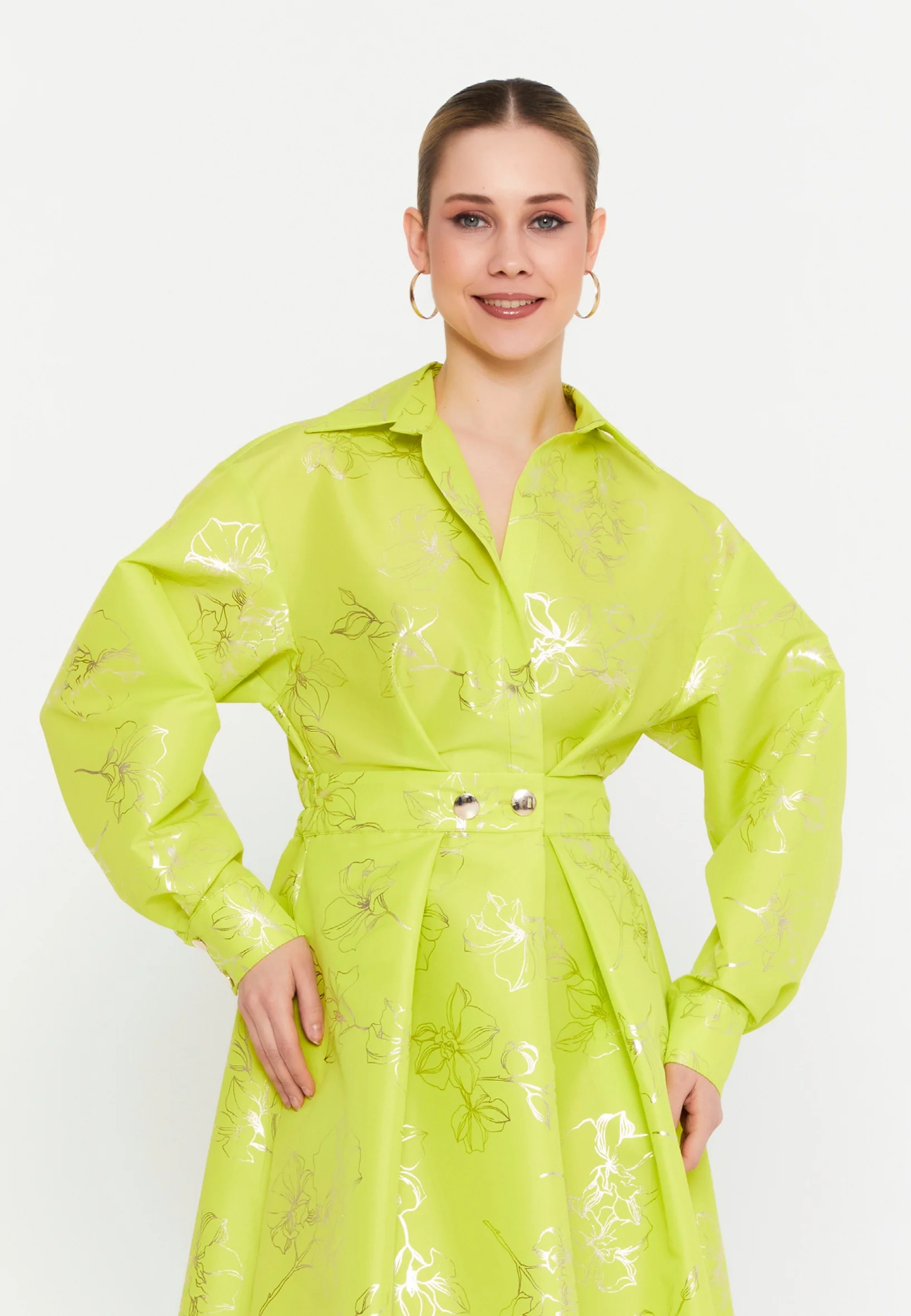 Long Sleeve Midi Polyester Column Regular Casual Dress gllk25ge008 - Image 12