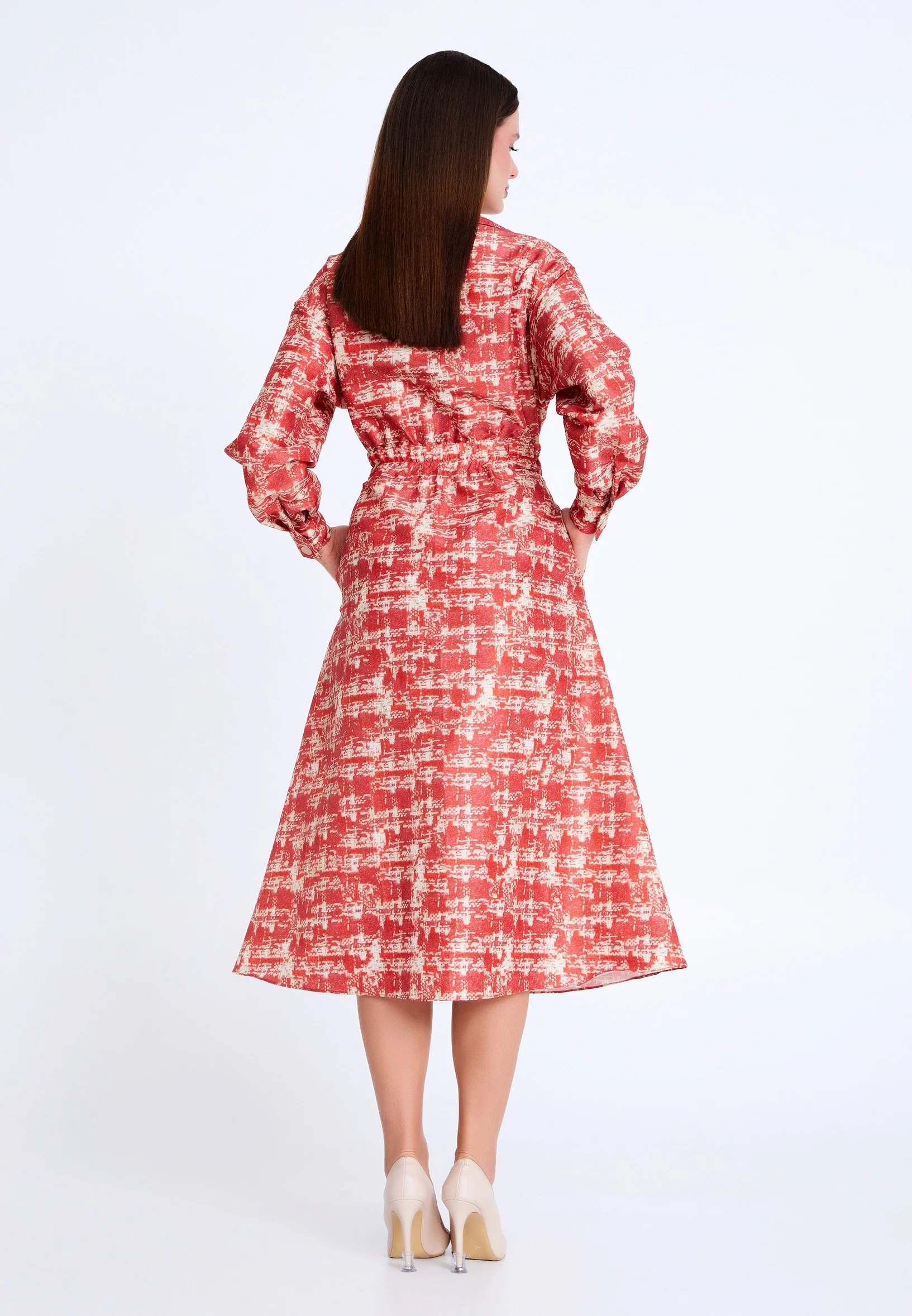 Long Sleeve Midi Polyester Column Regular Casual Dress gllk25ge008 - Image 14