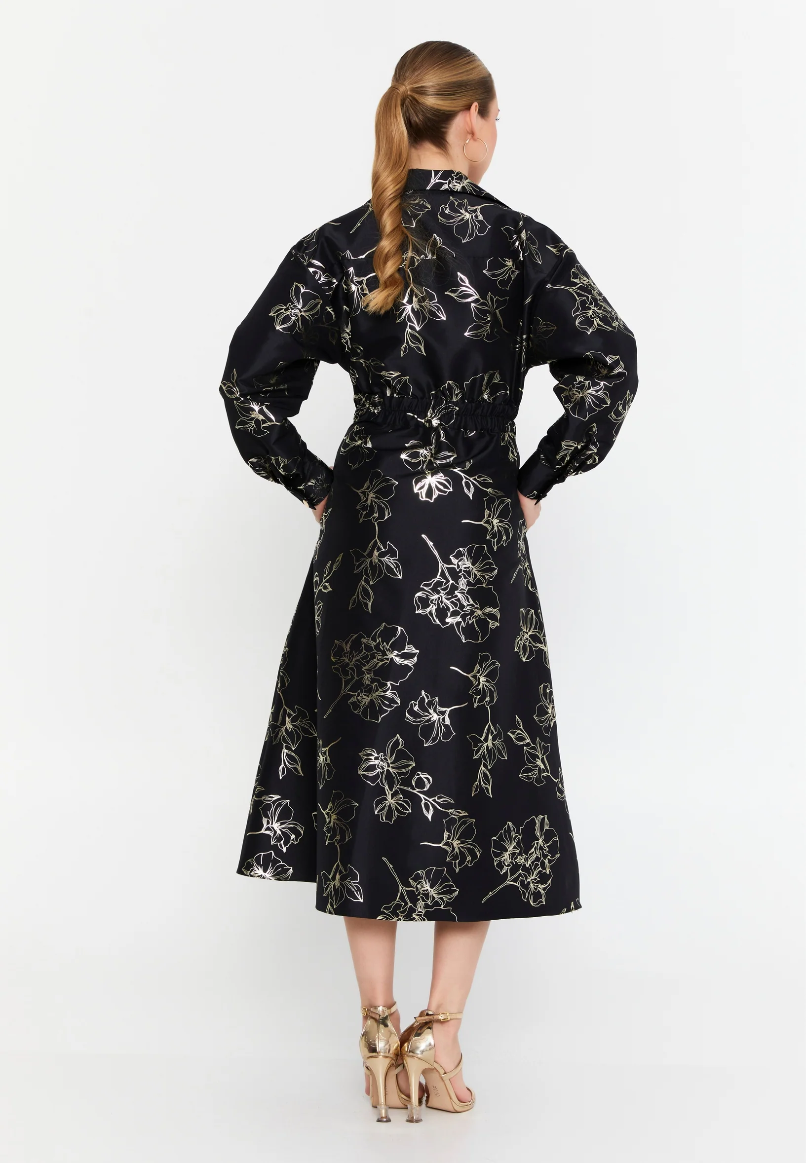 Long Sleeve Midi Polyester Column Regular Casual Dress gllk25ge008 - Image 2
