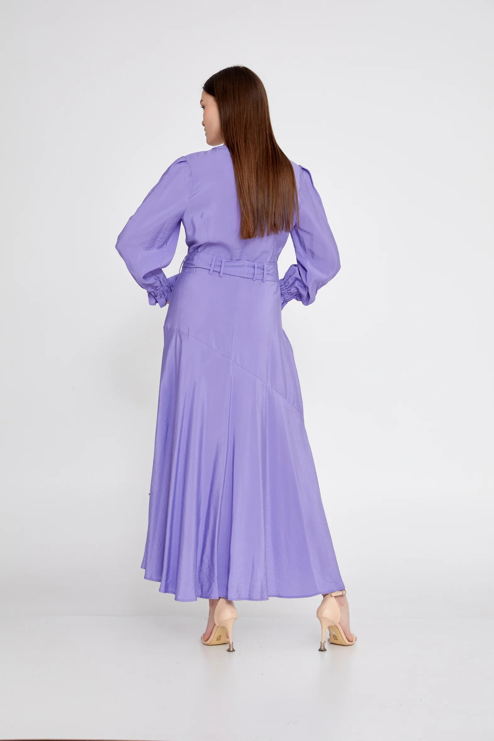 Long Sleeve Midi Viscose Column Regular Casual Dress huk23y02e046 - Image 10