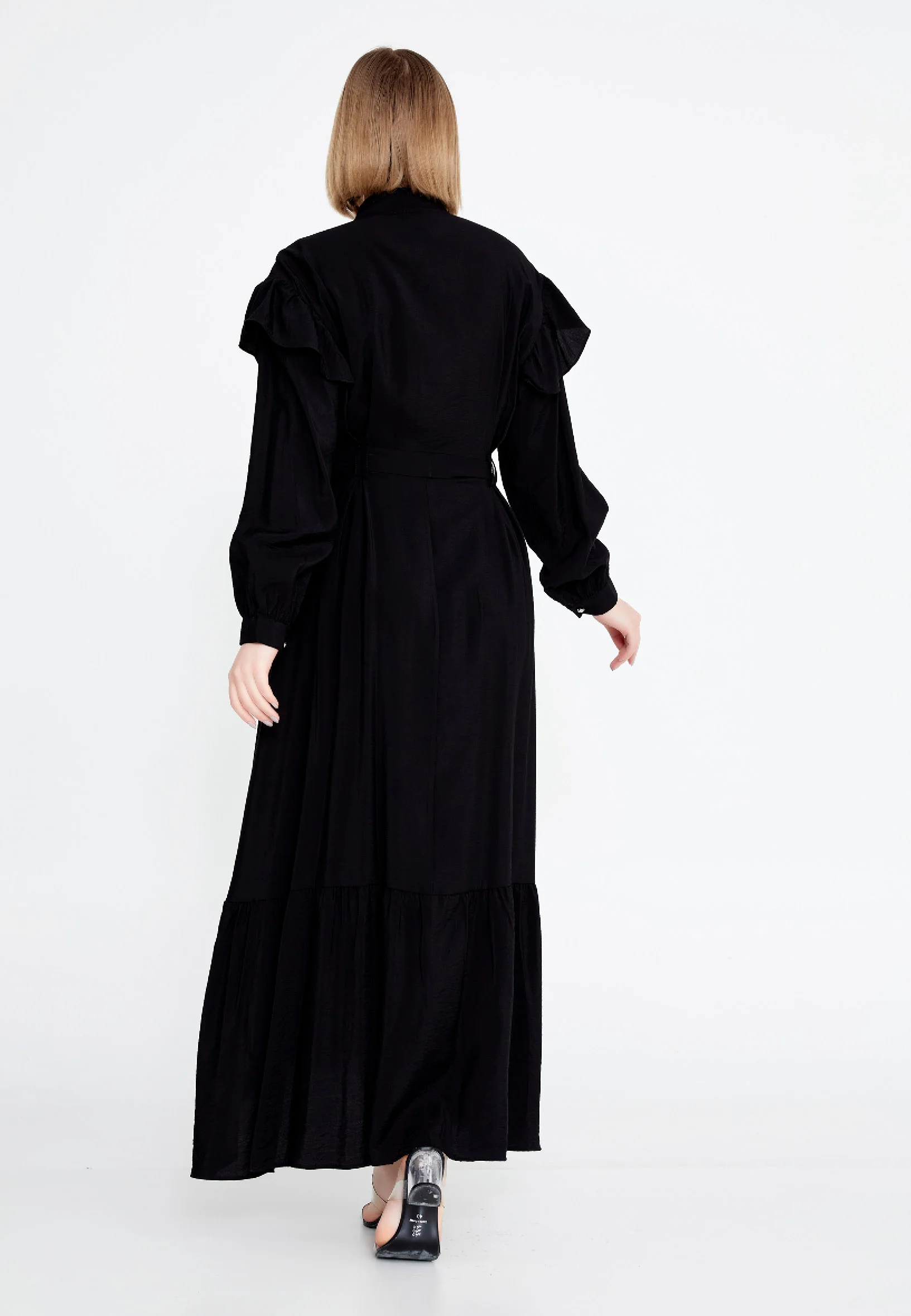 Long Sleeve Midi Viscose Column Regular Casual Dress huk23y02e056 - Image 2