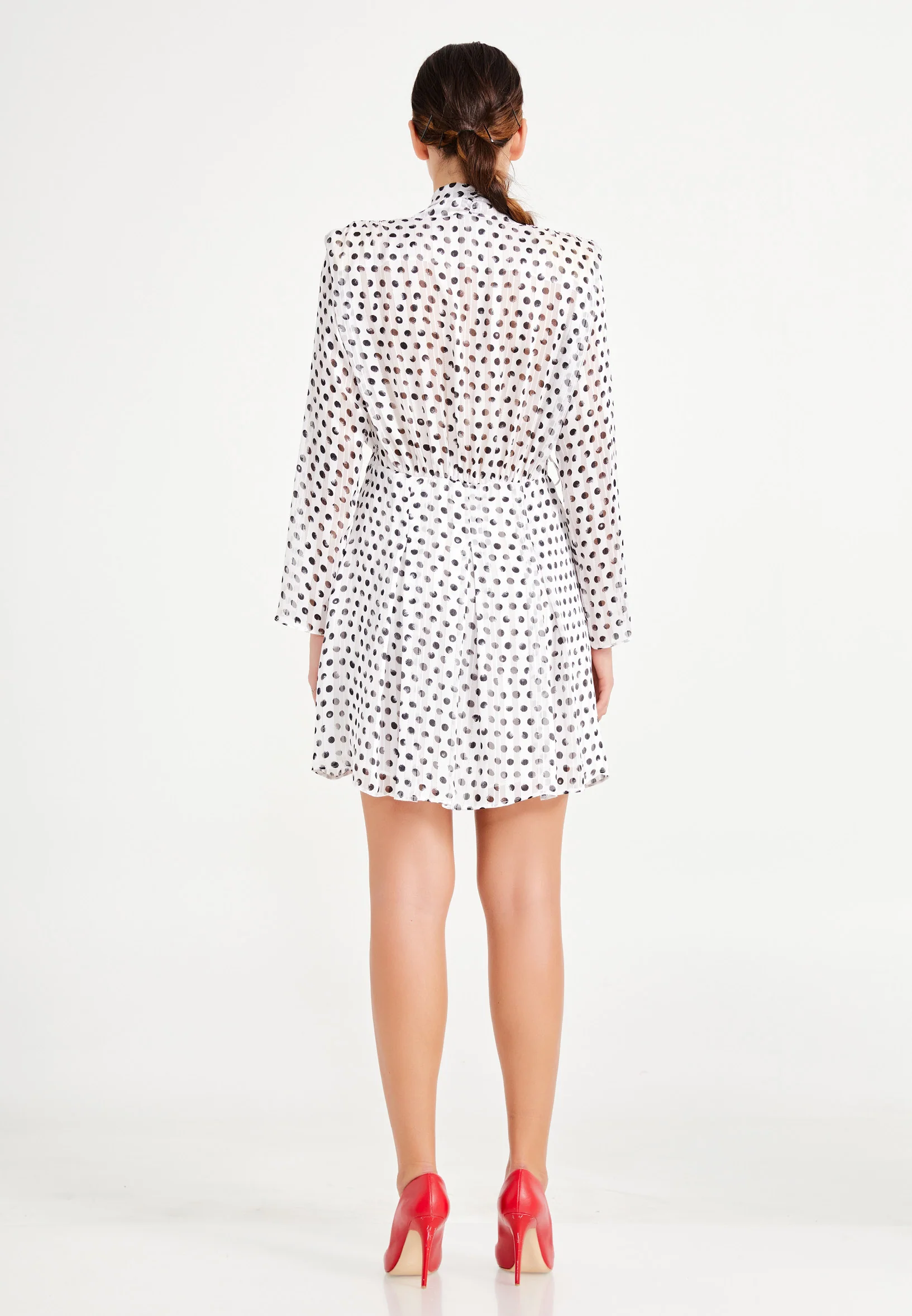 Long Sleeve Mini Chiffon Column Regular Casual Dress ber20y5109 - Image 2