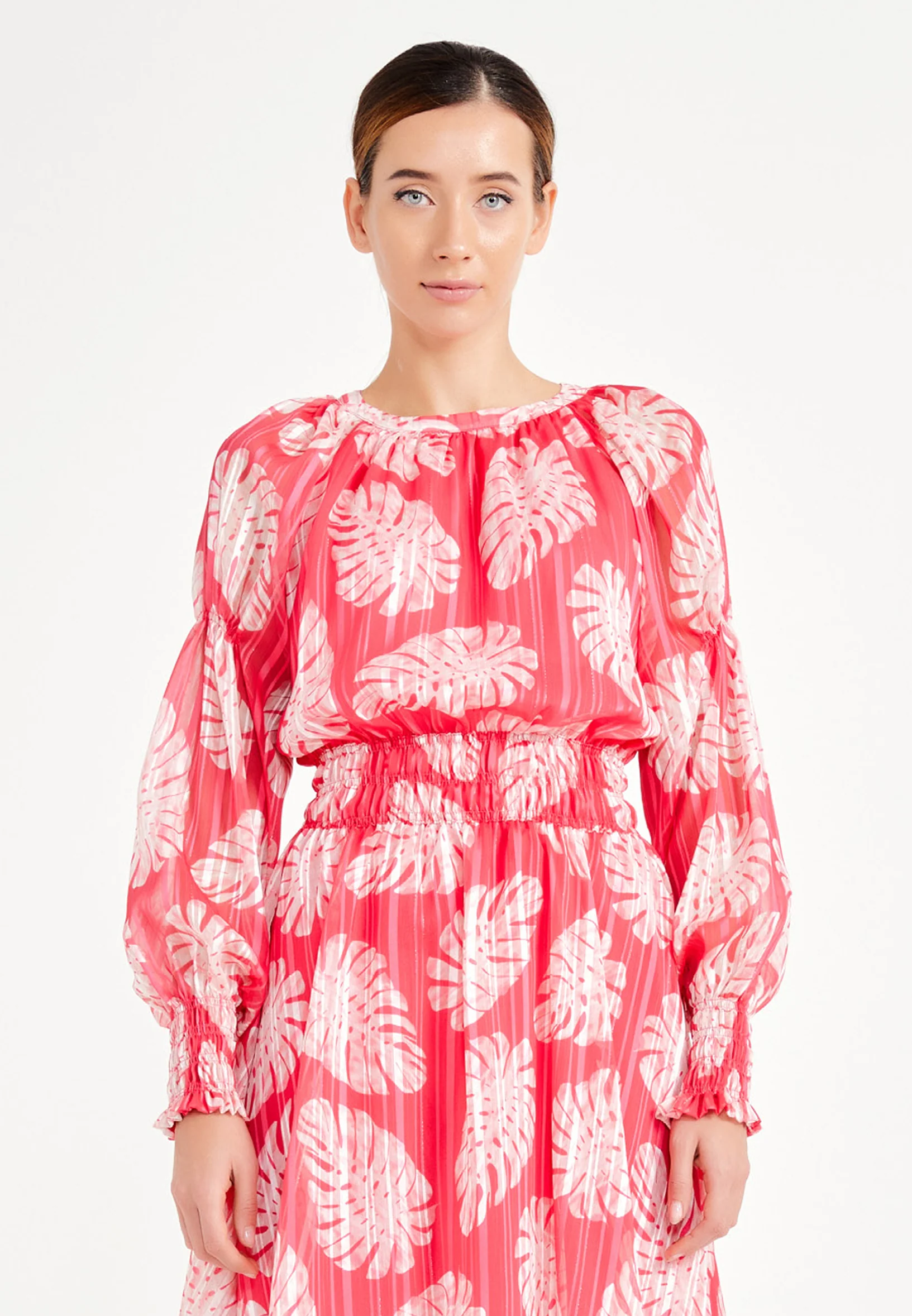Long Sleeve Mini Chiffon Column Regular Casual Dress ber20y5130 - Image 8