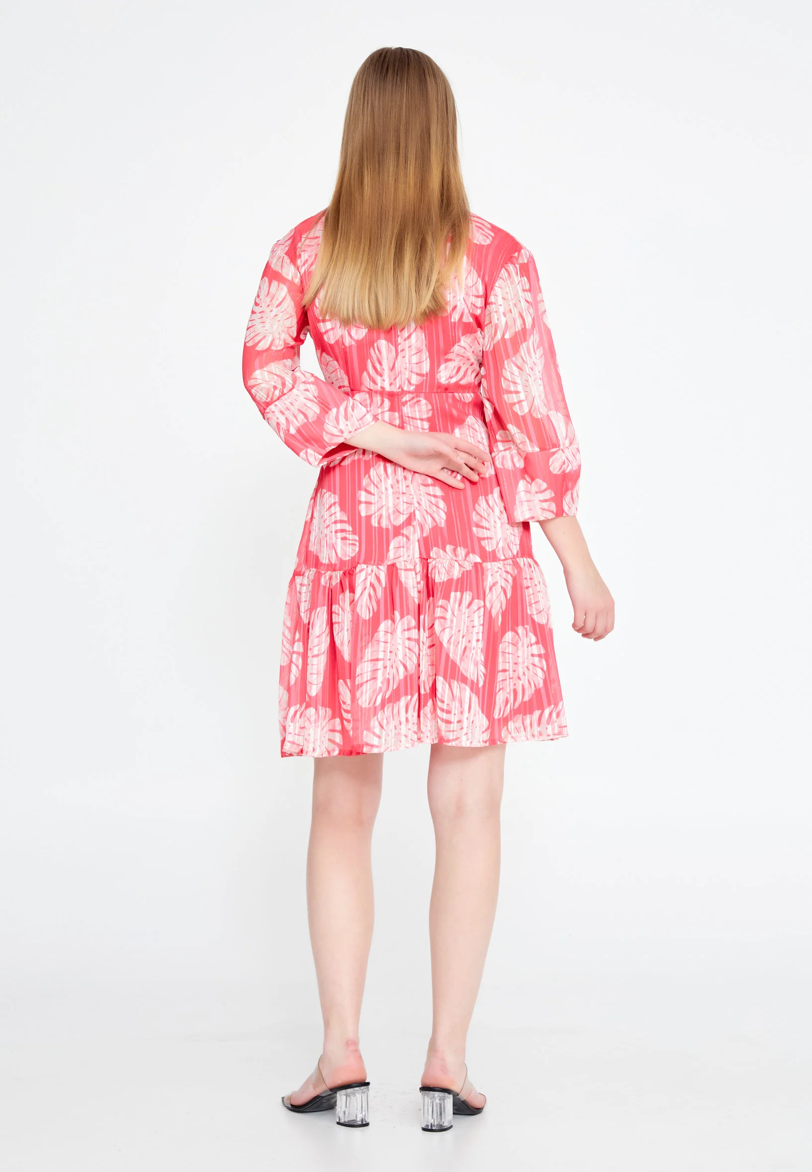 Long Sleeve Mini Chiffon Column Regular Casual Dress ber20y5132 - Image 6