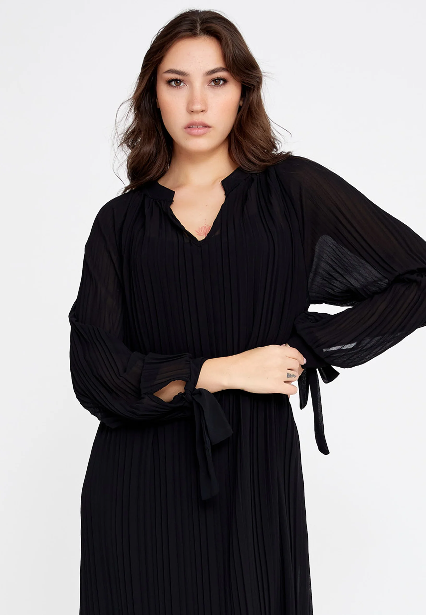 Long Sleeve Mini Chiffon Column Regular Casual Dress cav68495 - Image 4