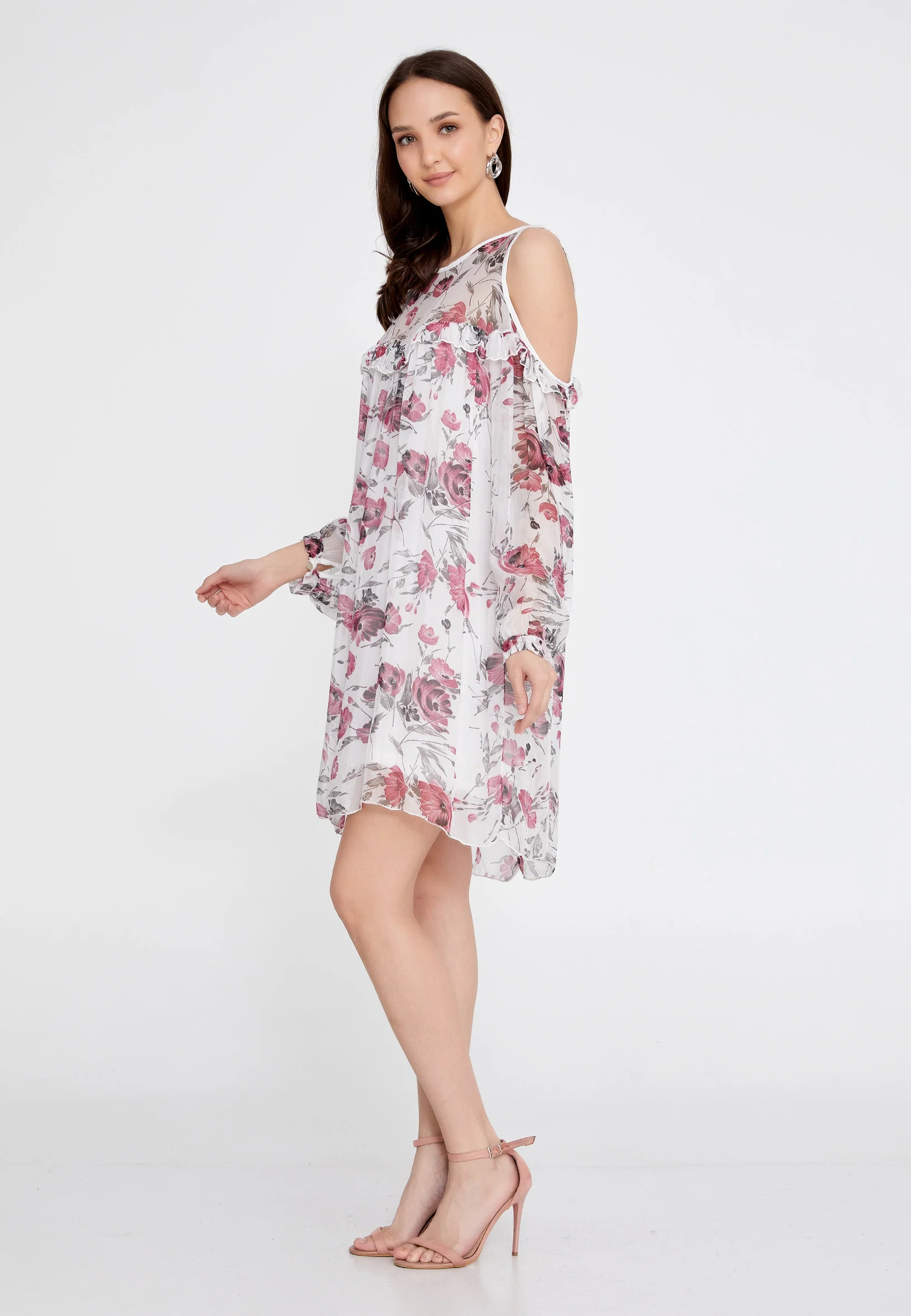 Long Sleeve Mini Chiffon Column Regular Casual Dress eslm033 - Image 11
