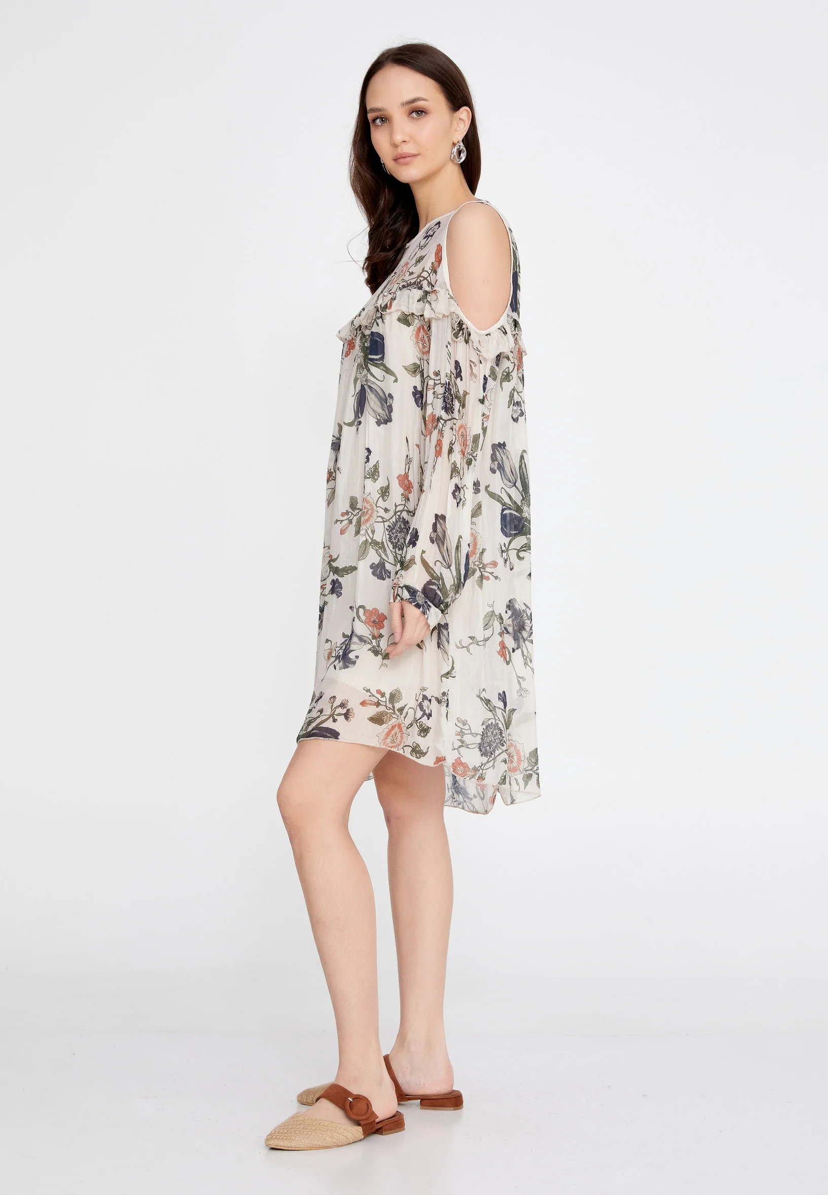 Long Sleeve Mini Chiffon Column Regular Casual Dress eslm033 - Image 7