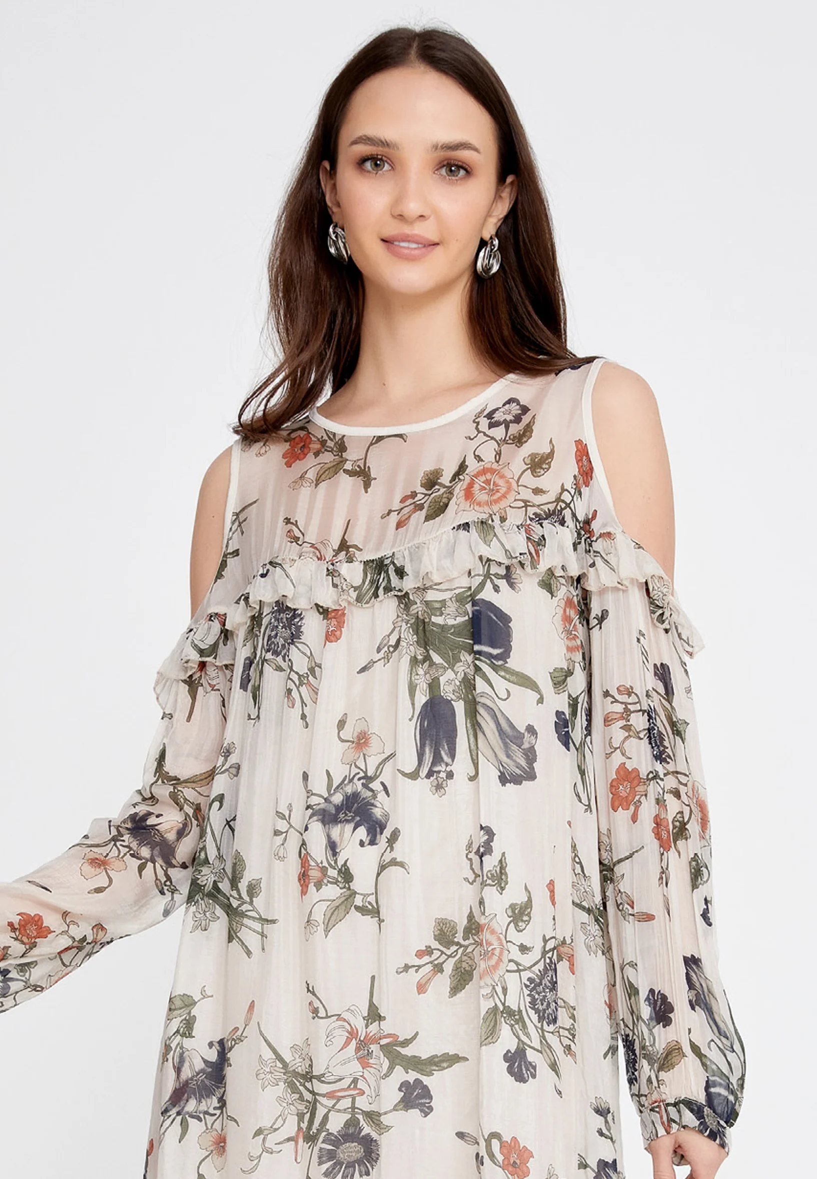 Long Sleeve Mini Chiffon Column Regular Casual Dress eslm033 - Image 8