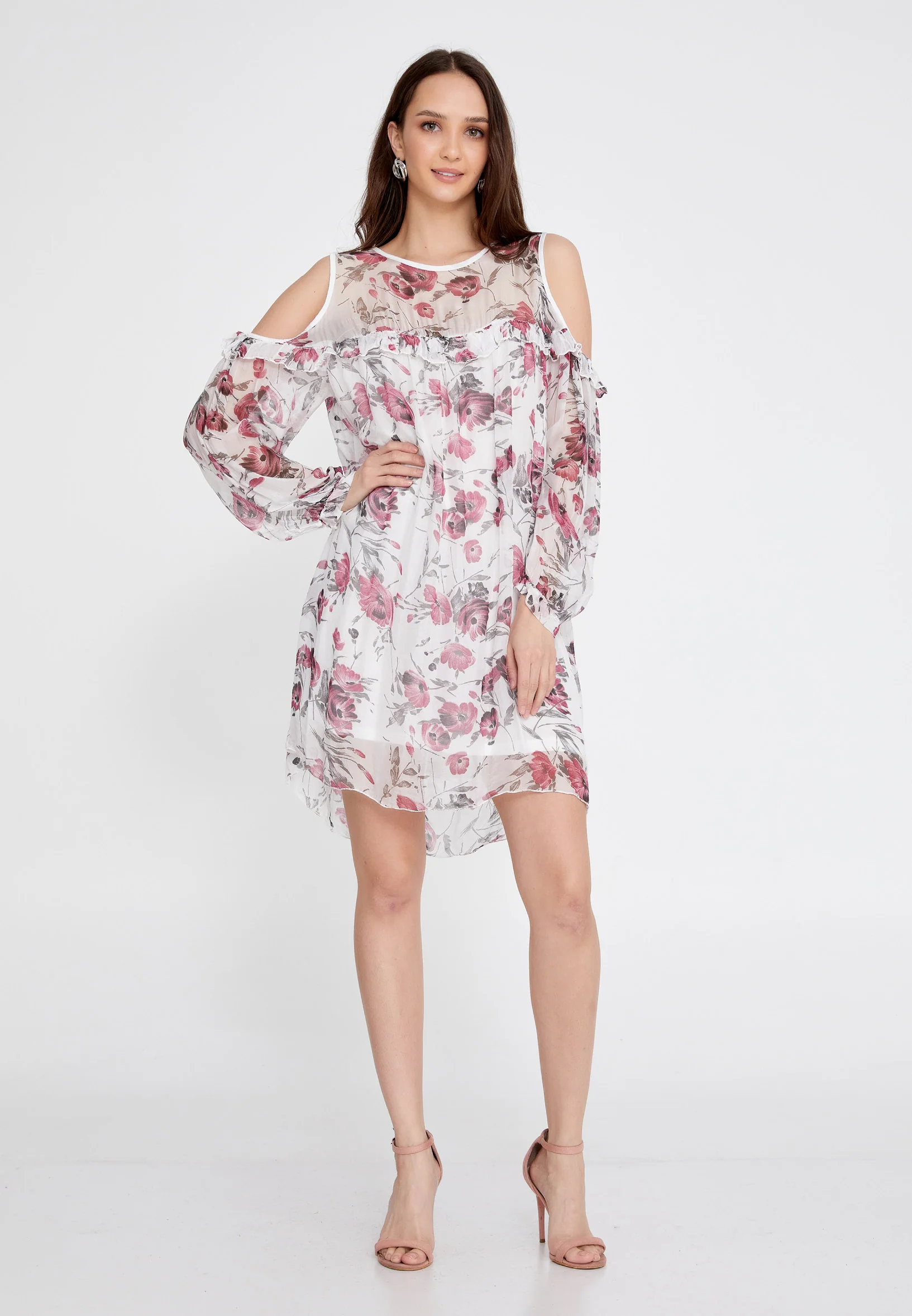 Long Sleeve Mini Chiffon Column Regular Casual Dress eslm033 - Image 9