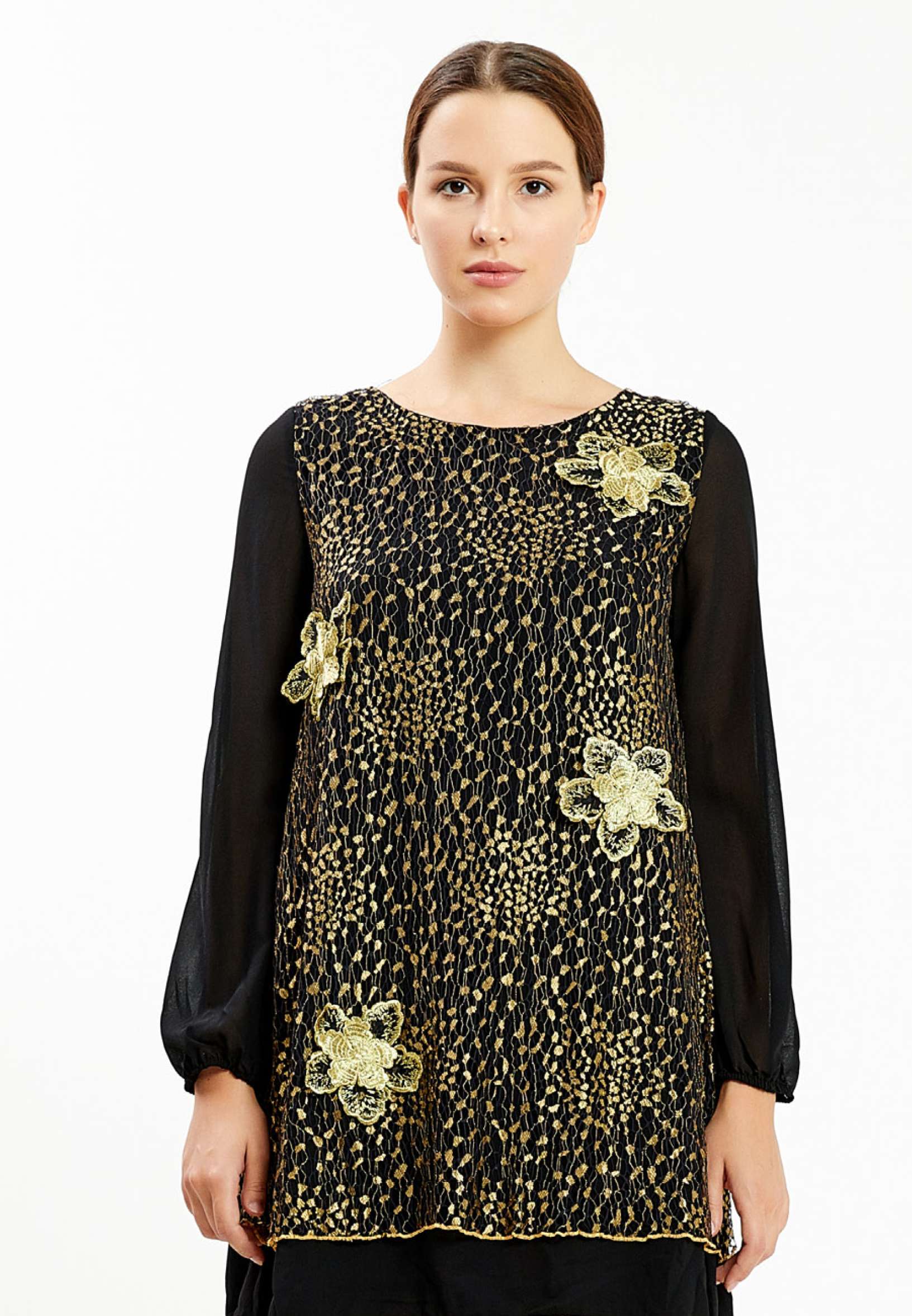 Long Sleeve Mini Chiffon Column Regular Casual Dress ser18408 - Image 4