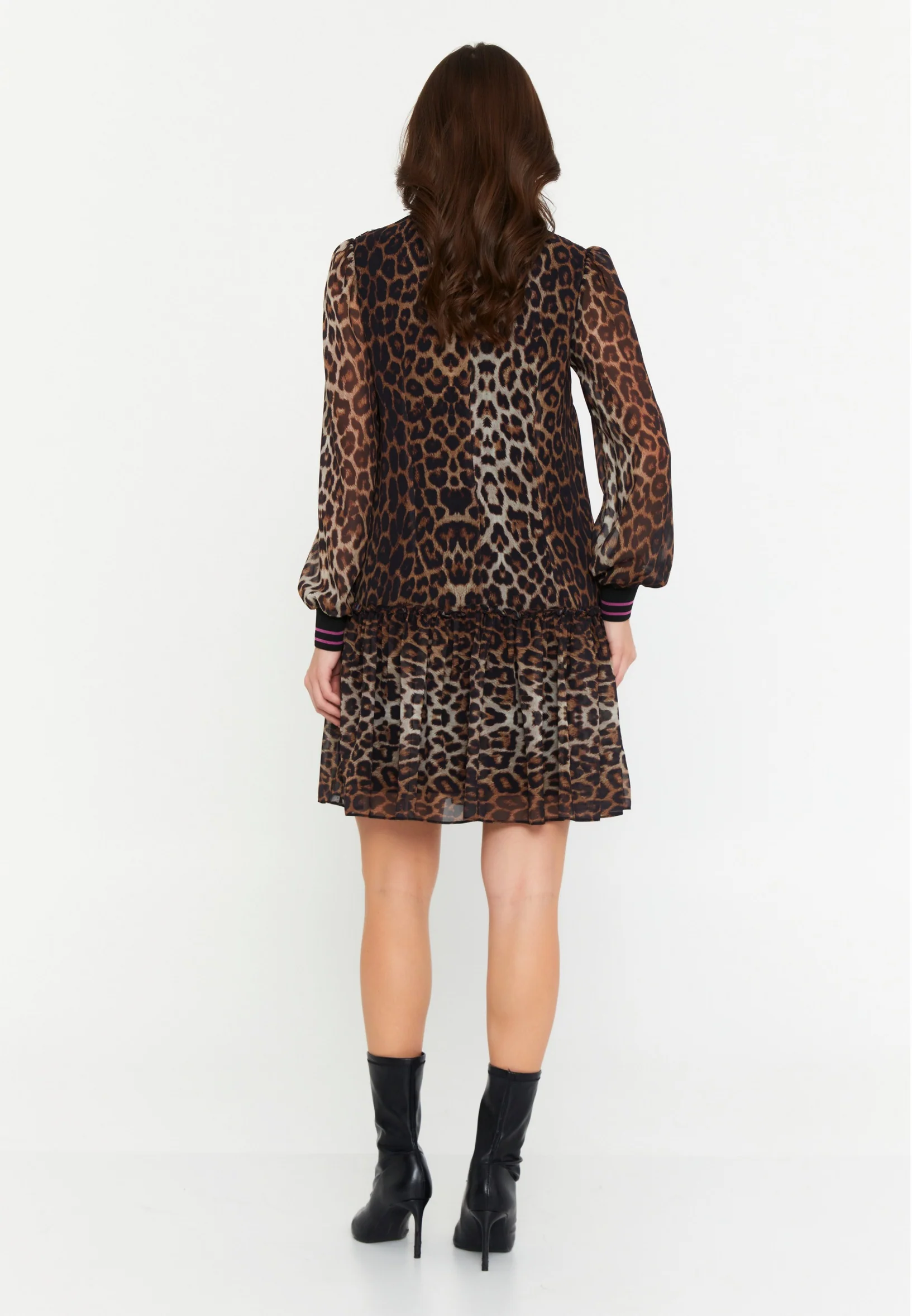 Long Sleeve Mini Chiffon Column Regular Casual Dress shu23sk02026 - Image 2
