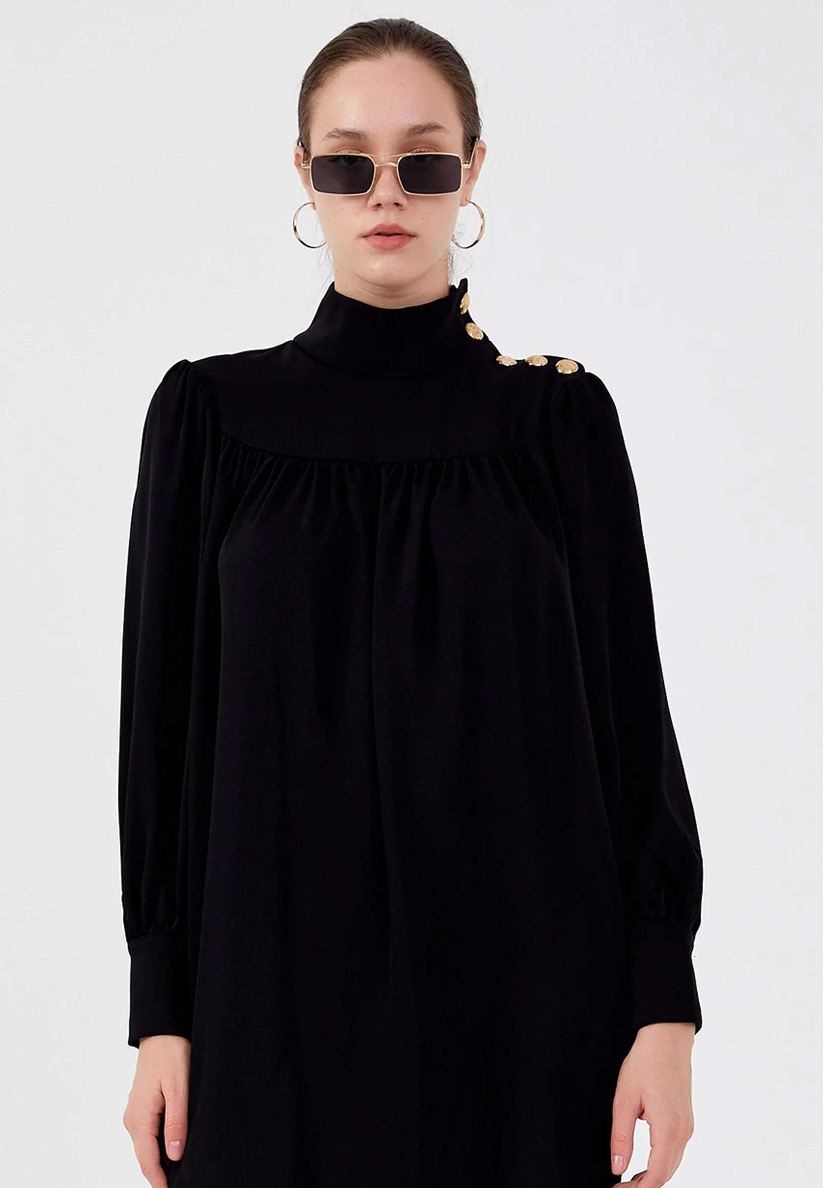 Long Sleeve Mini Chiffon Column Regular Casual Dress shu23sk02030 - Image 4