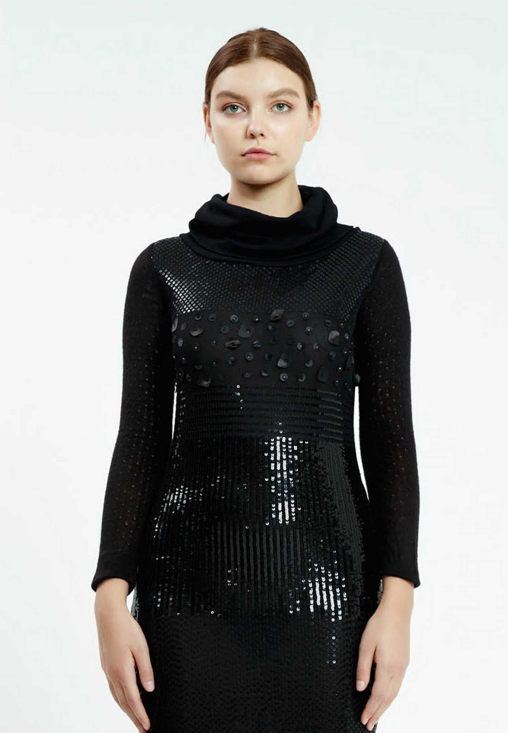Long Sleeve Mini Knitwear Bodycon Regular Casual Dress ser17104 - Image 4