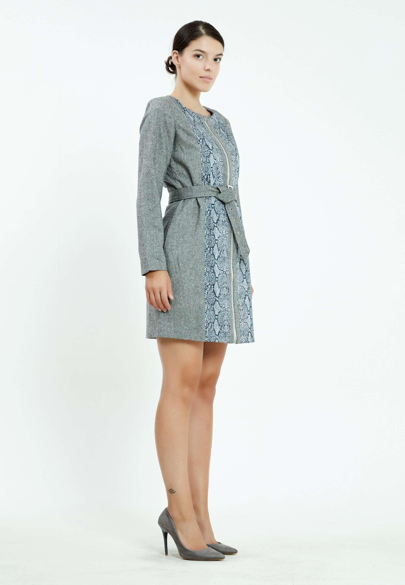 Long Sleeve Mini Knitwear Column Regular Casual Dress ser21235 - Image 3