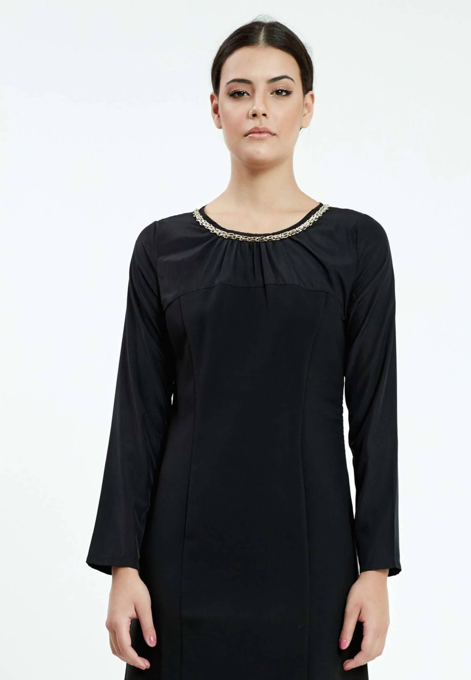 Long Sleeve Mini Lycra Column Regular Casual Dress ser18290 - Image 4