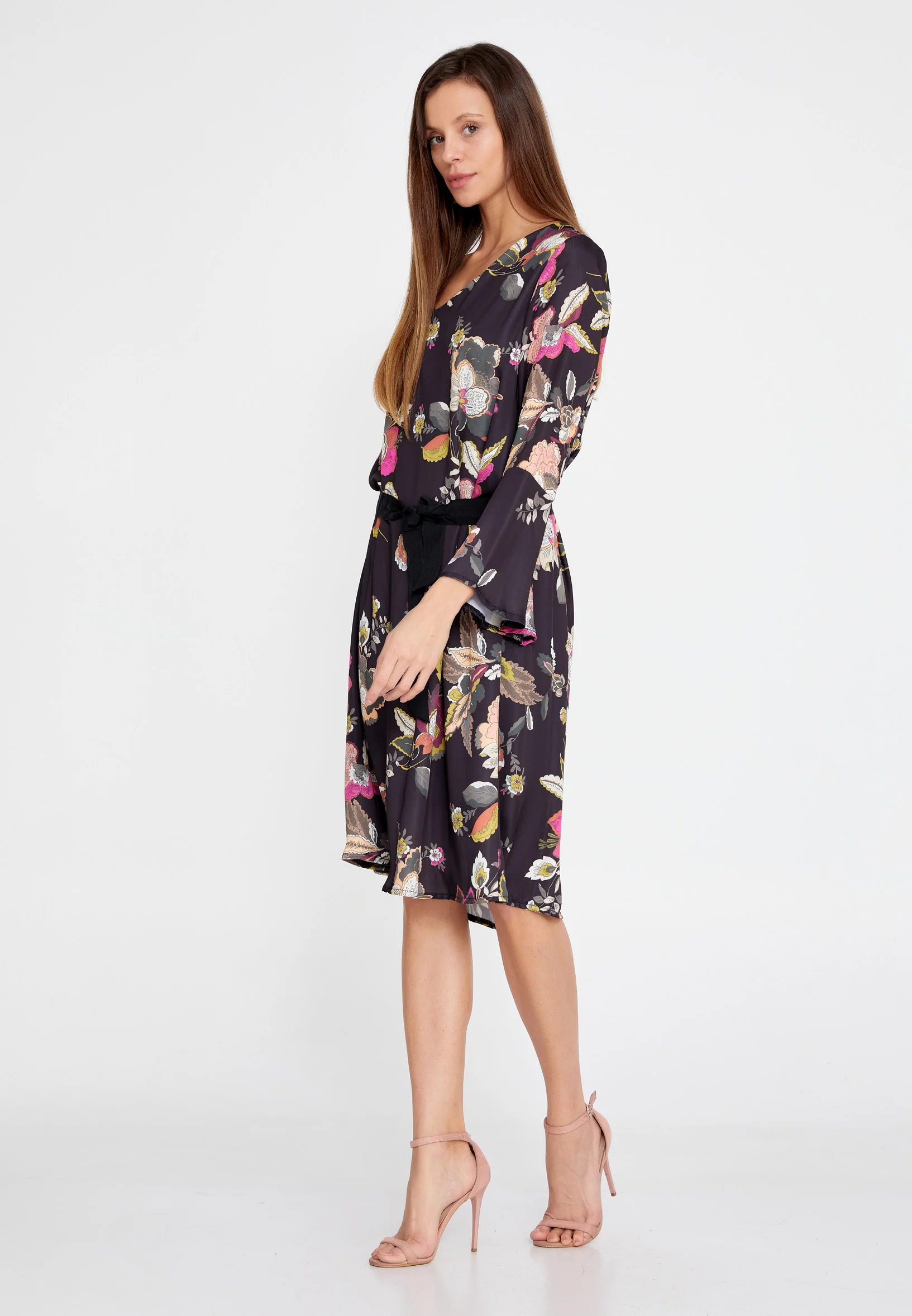 Long Sleeve Mini Satin Column Regular Casual Dress sea3795 - Image 3