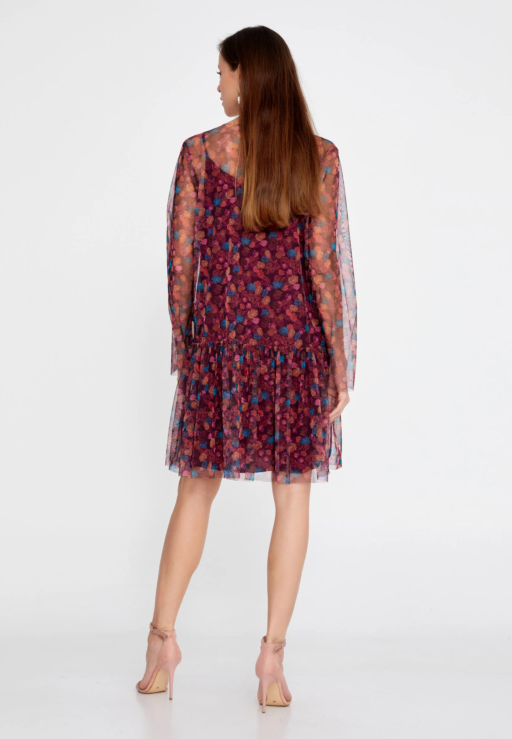 Long Sleeve Mini Tulle Column Regular Casual Dress rui192109 - Image 10