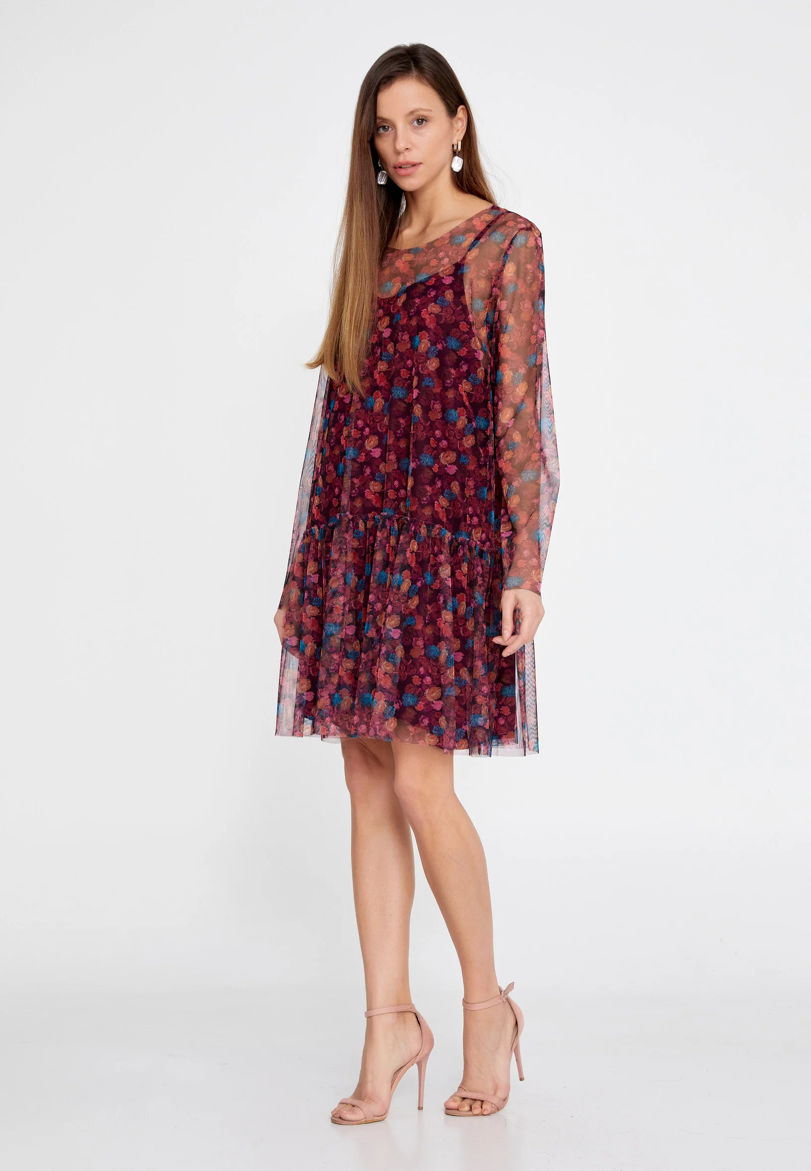 Long Sleeve Mini Tulle Column Regular Casual Dress rui192109 - Image 11