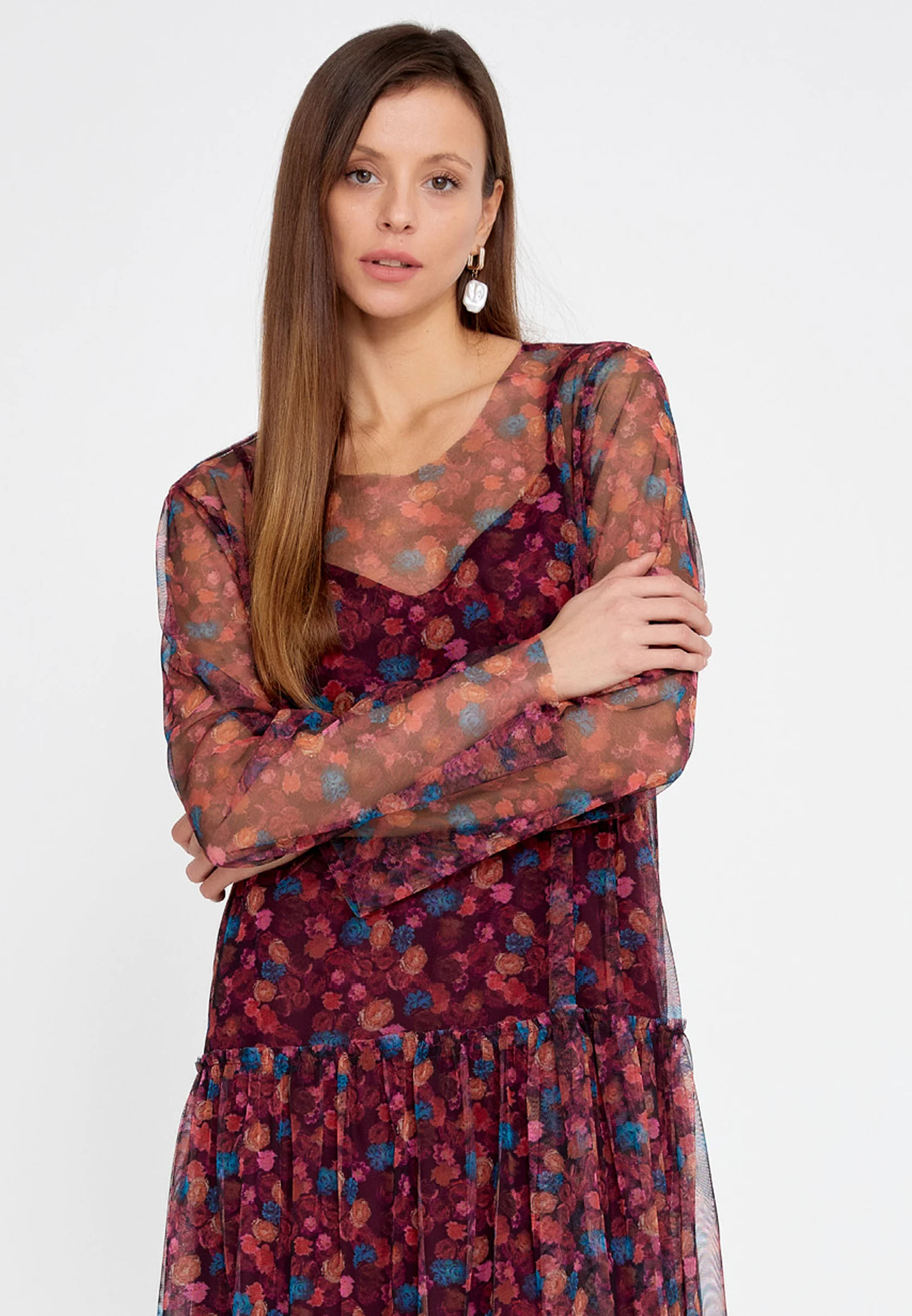 Long Sleeve Mini Tulle Column Regular Casual Dress rui192109 - Image 12