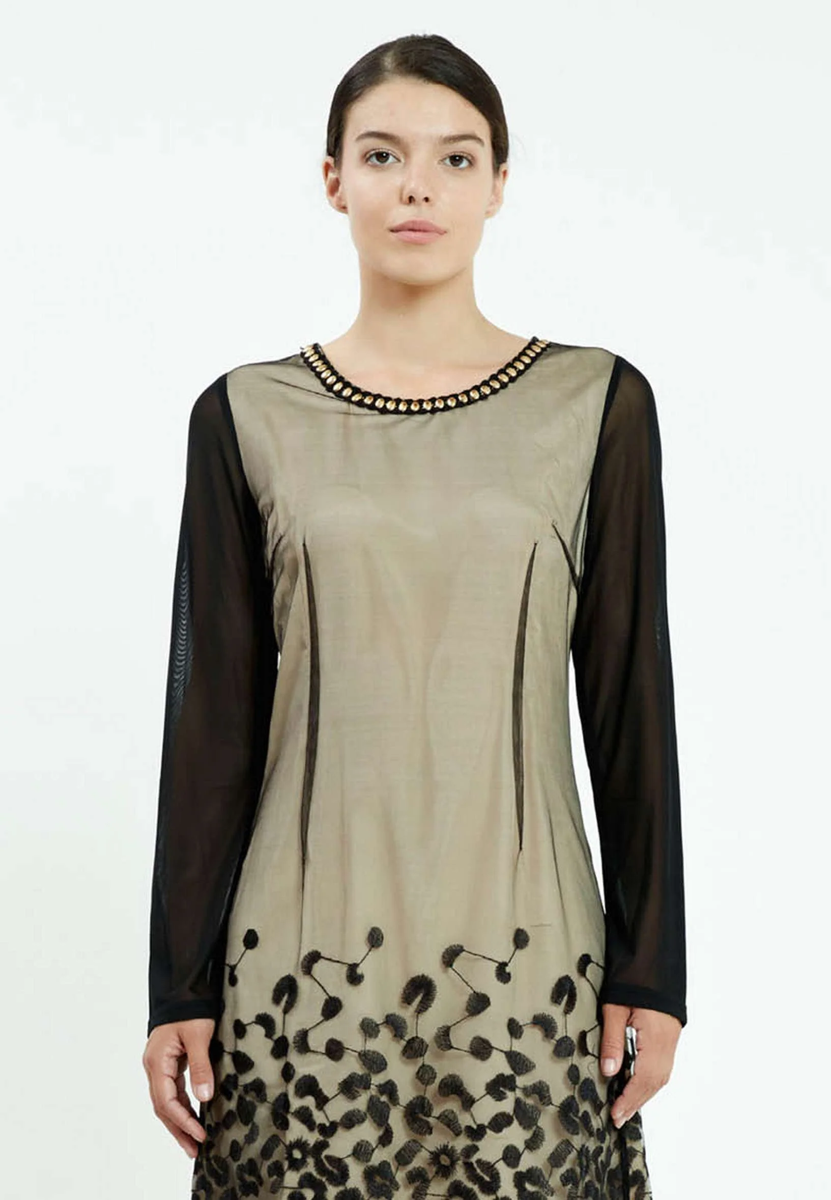 Long Sleeve Mini Tulle Column Regular Casual Dress ser18402 - Image 4