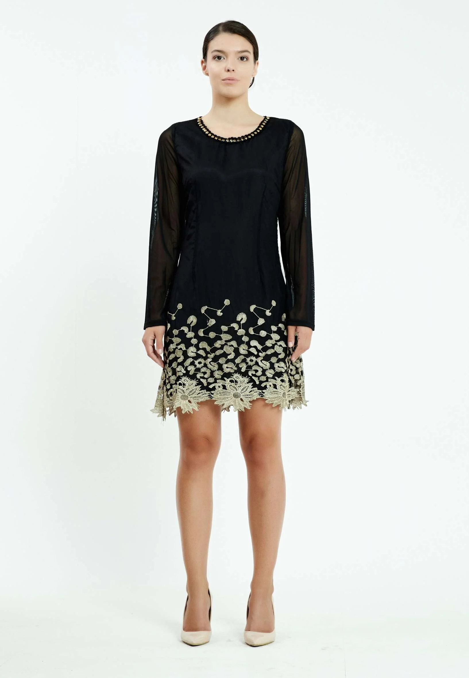 Long Sleeve Mini Tulle Column Regular Casual Dress ser18402 - Image 5