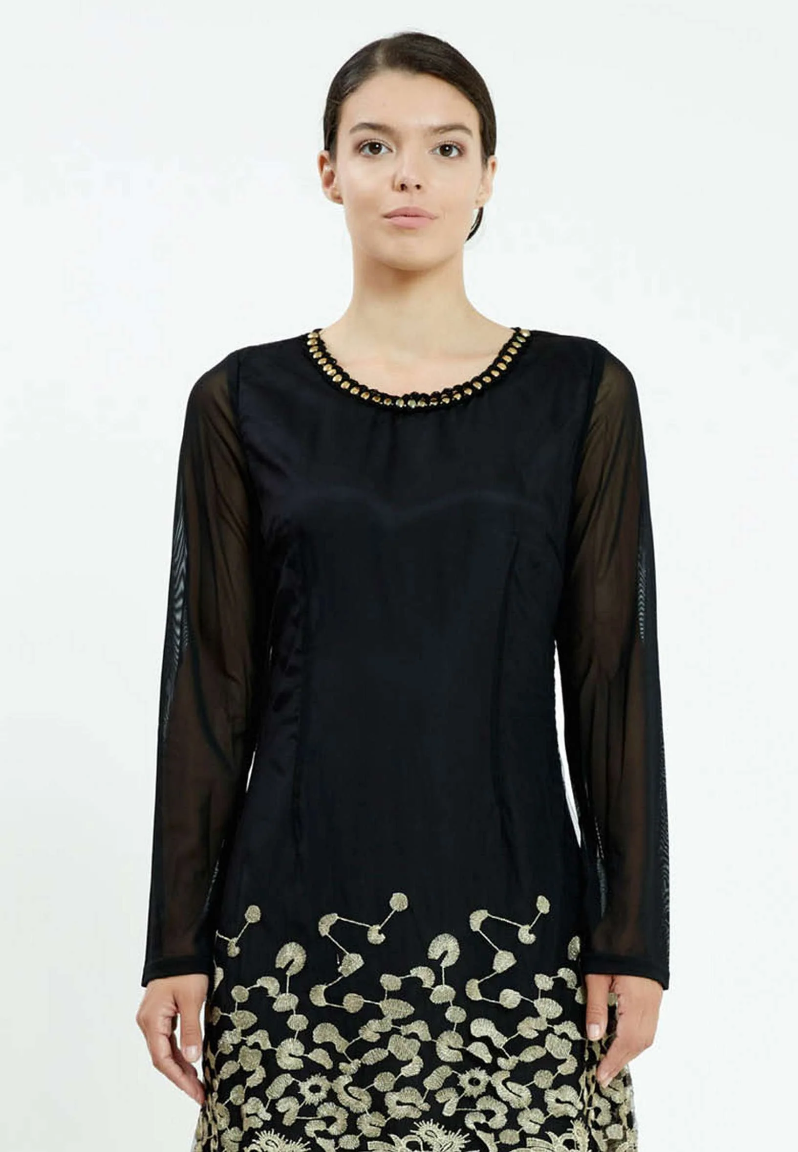 Long Sleeve Mini Tulle Column Regular Casual Dress ser18402 - Image 8