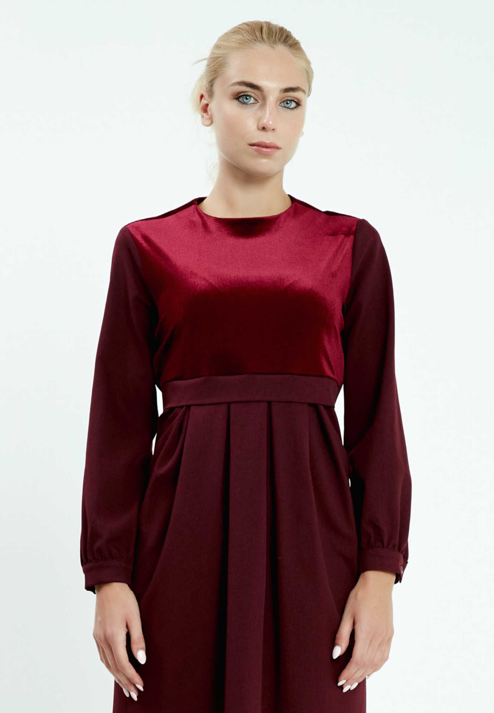 Long Sleeve Mini Velvet Column Regular Casual Dress bov1935 - Image 4