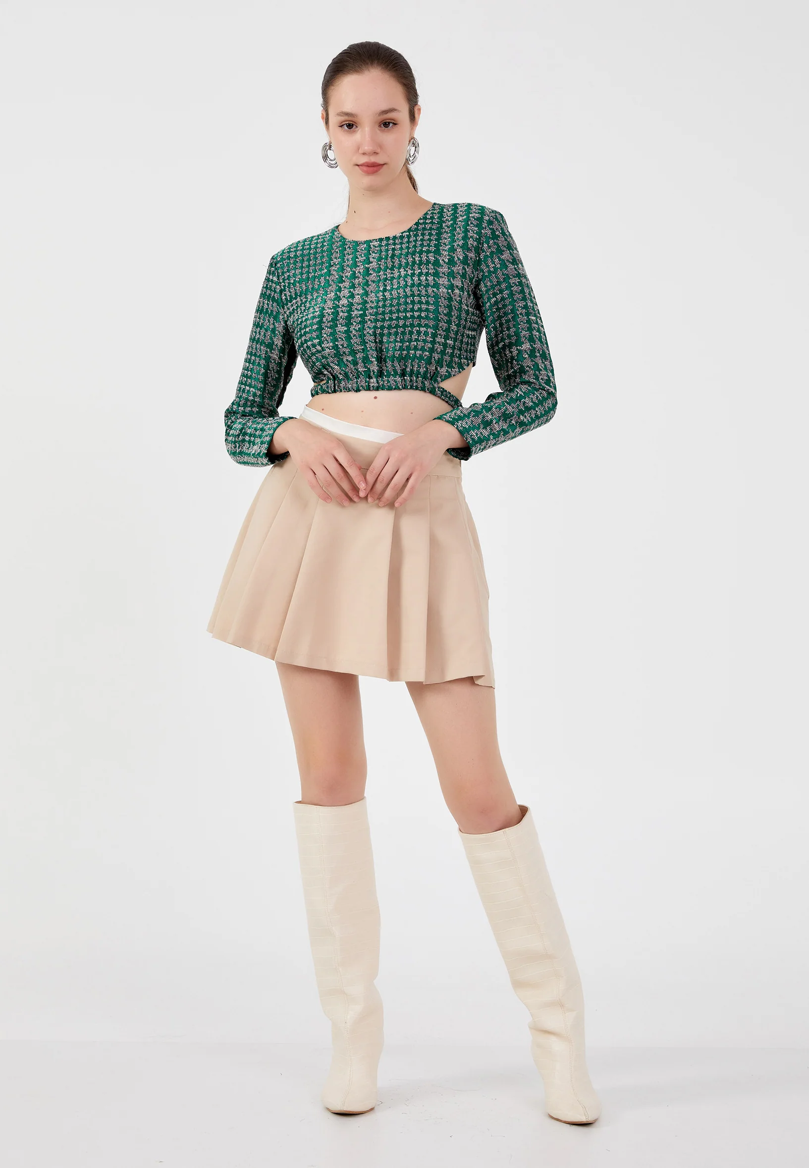 Long Sleeve Monogram Regular Blouse ber23k4101 - Image 10
