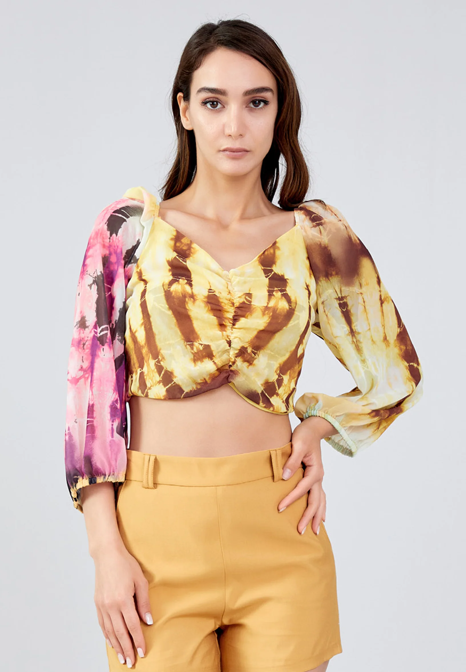 Long Sleeve Patterned Regular Blouse ber23y4116 - Image 5