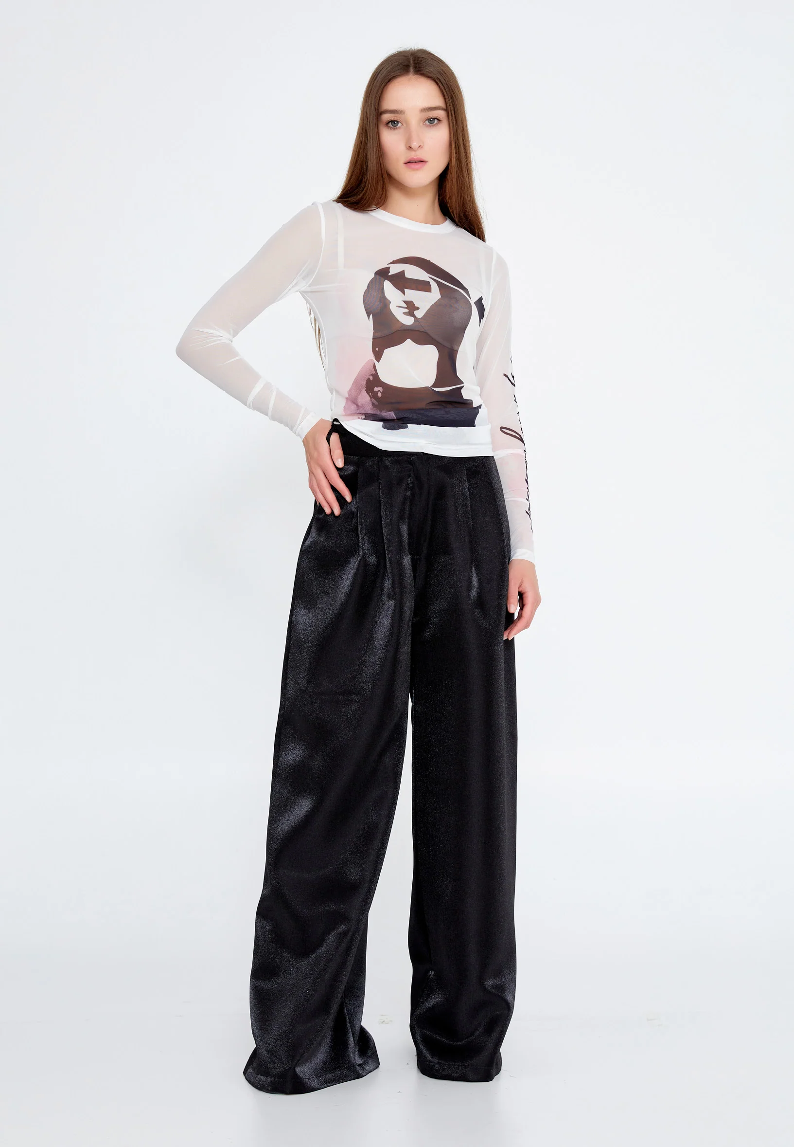 Long Sleeve Patterned Regular Blouse ber23y4125 - Image 2