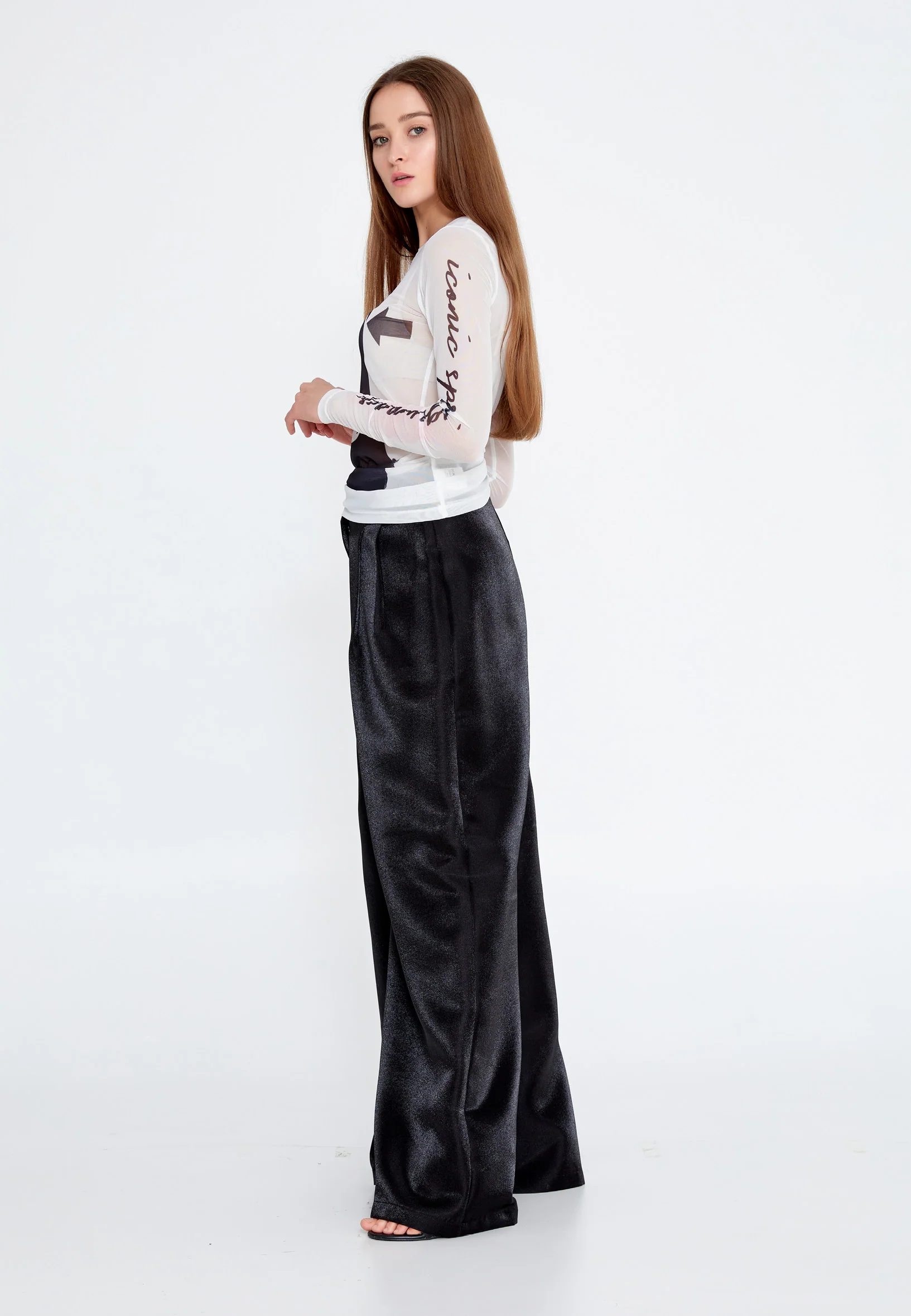 Long Sleeve Patterned Regular Blouse ber23y4125 - Image 3