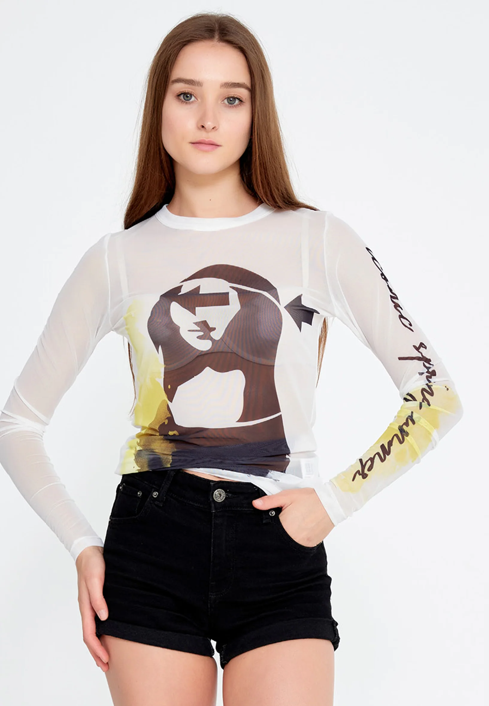Long Sleeve Patterned Regular Blouse ber23y4125 - Image 9