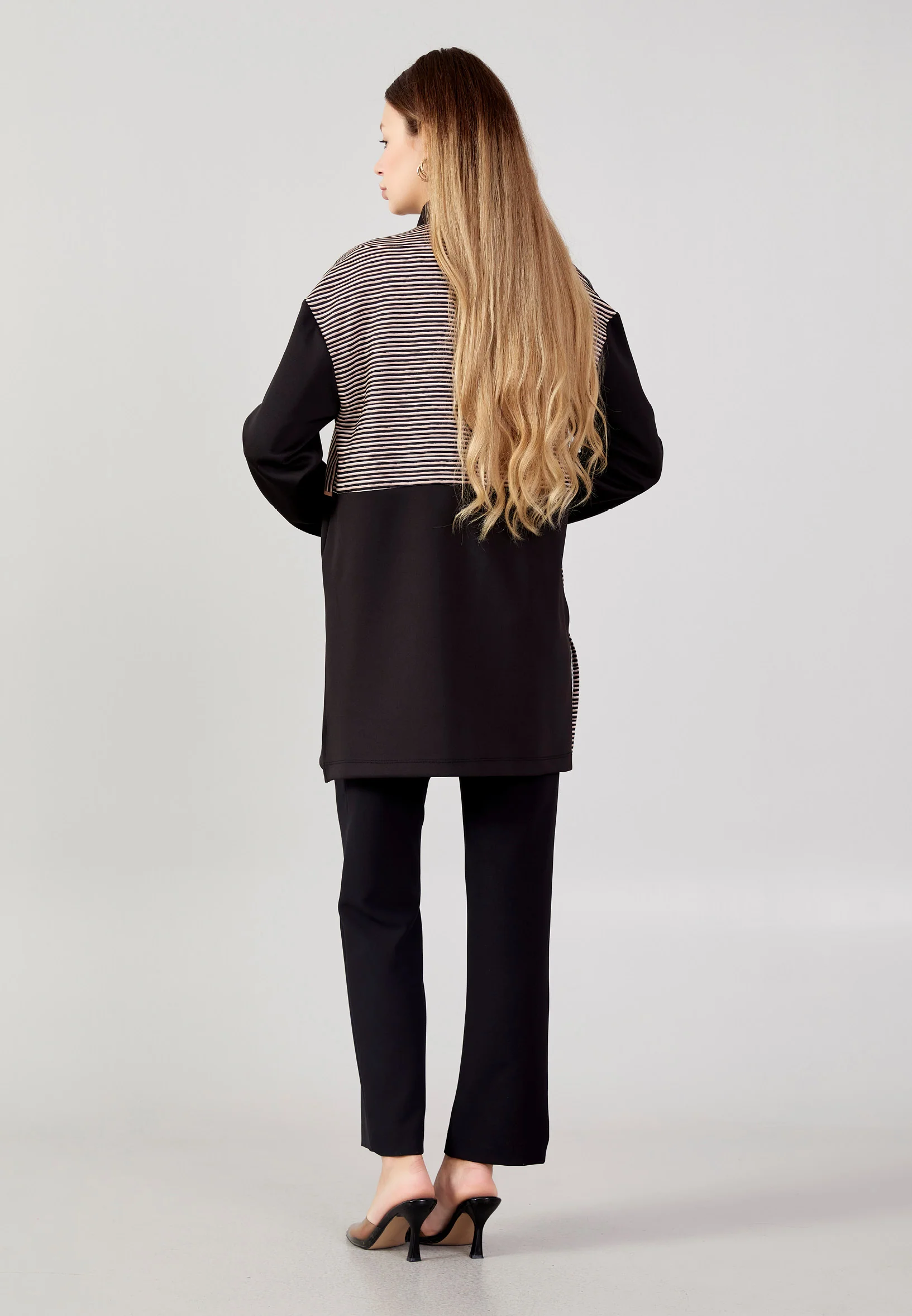 Long Sleeve Patterned Regular Tunic huk24k1064 - Image 2